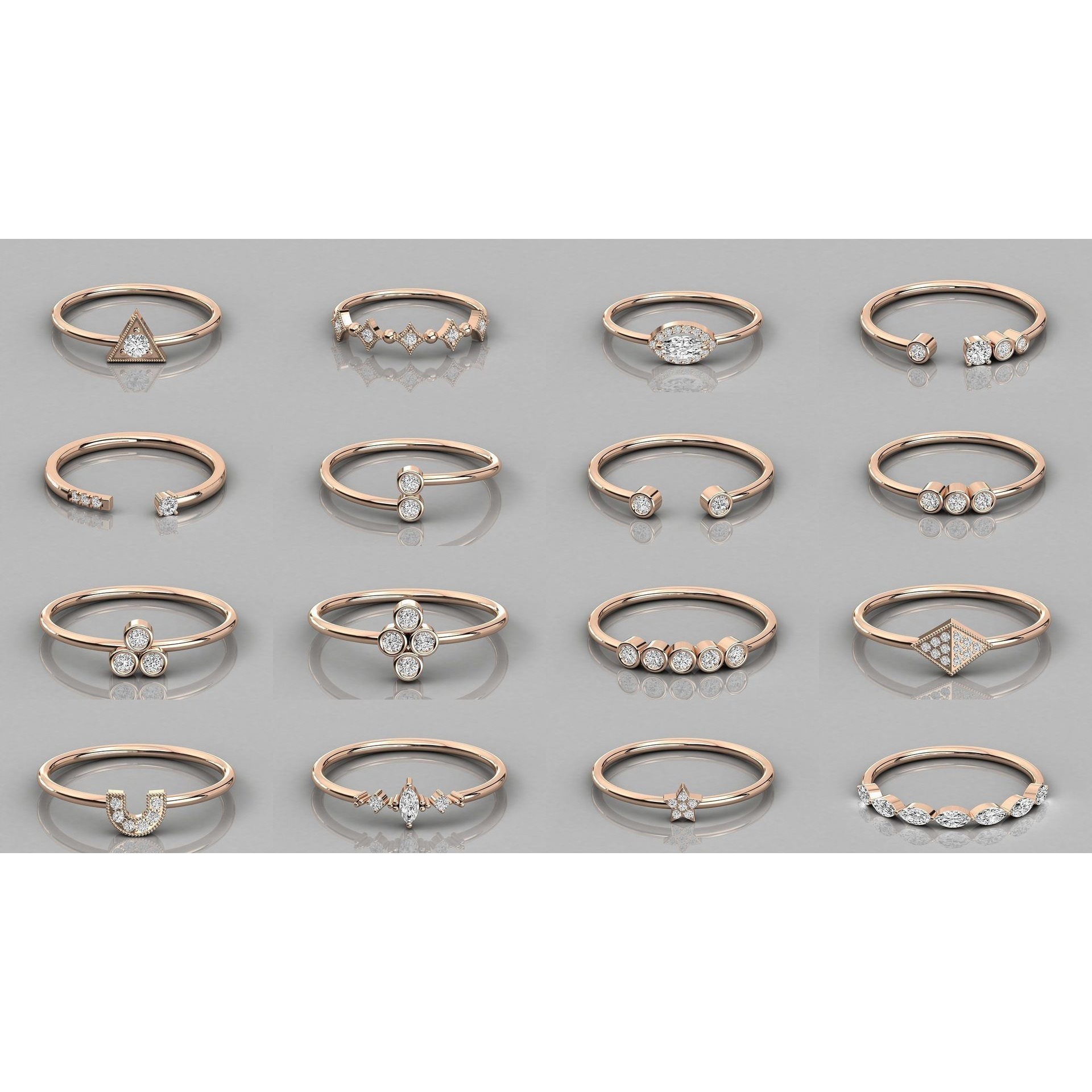 632 Women solitaire ring 3dm stl 9 render detail 3D Model Pack 7