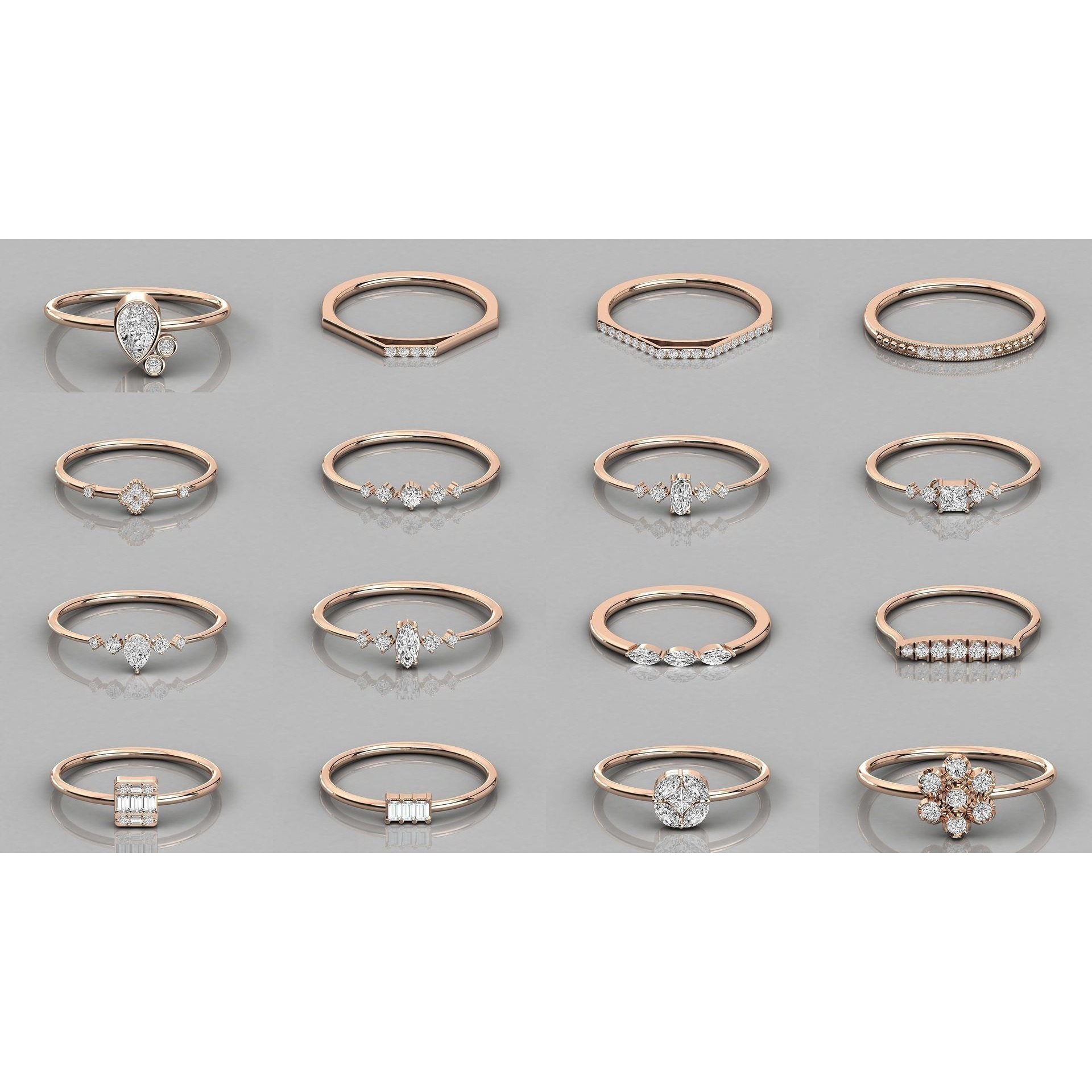 632 Women solitaire ring 3dm stl 9 render detail 3D Model Pack 8