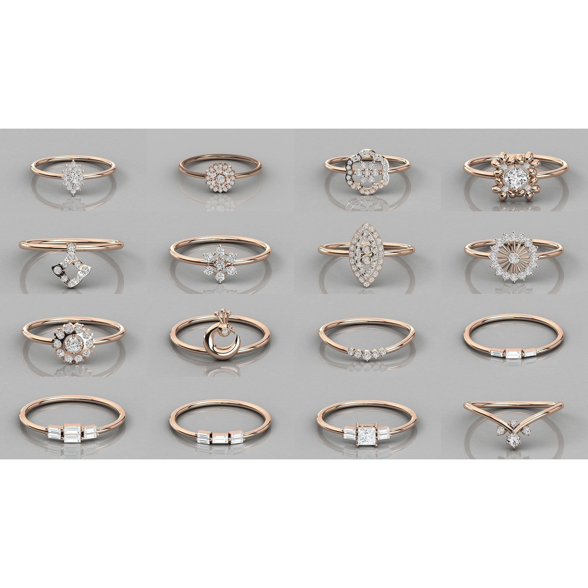 632 Women solitaire ring 3dm stl 9 render detail 3D Model Pack 9