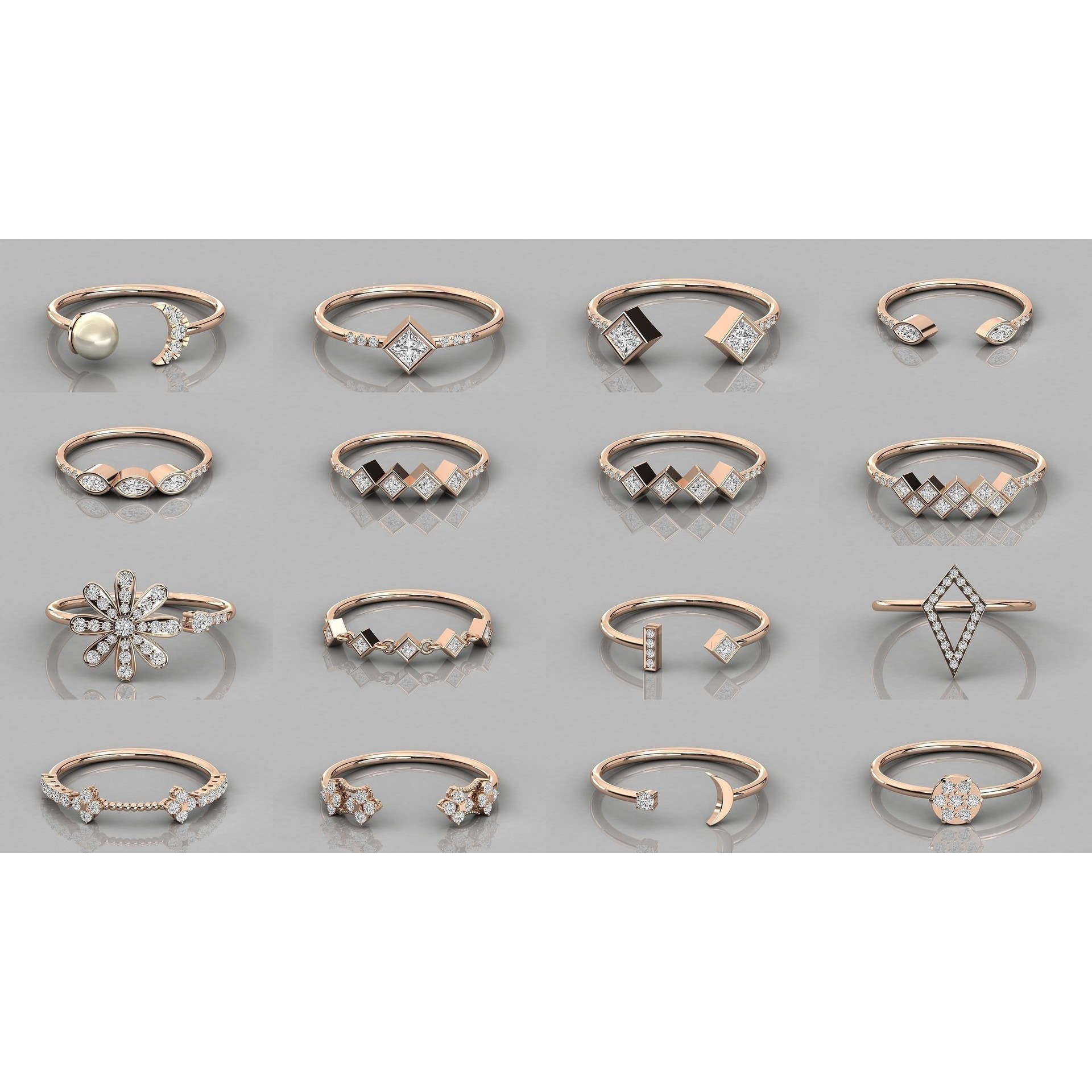 632 Women solitaire ring 3dm stl 9 render detail 3D Model Pack 10