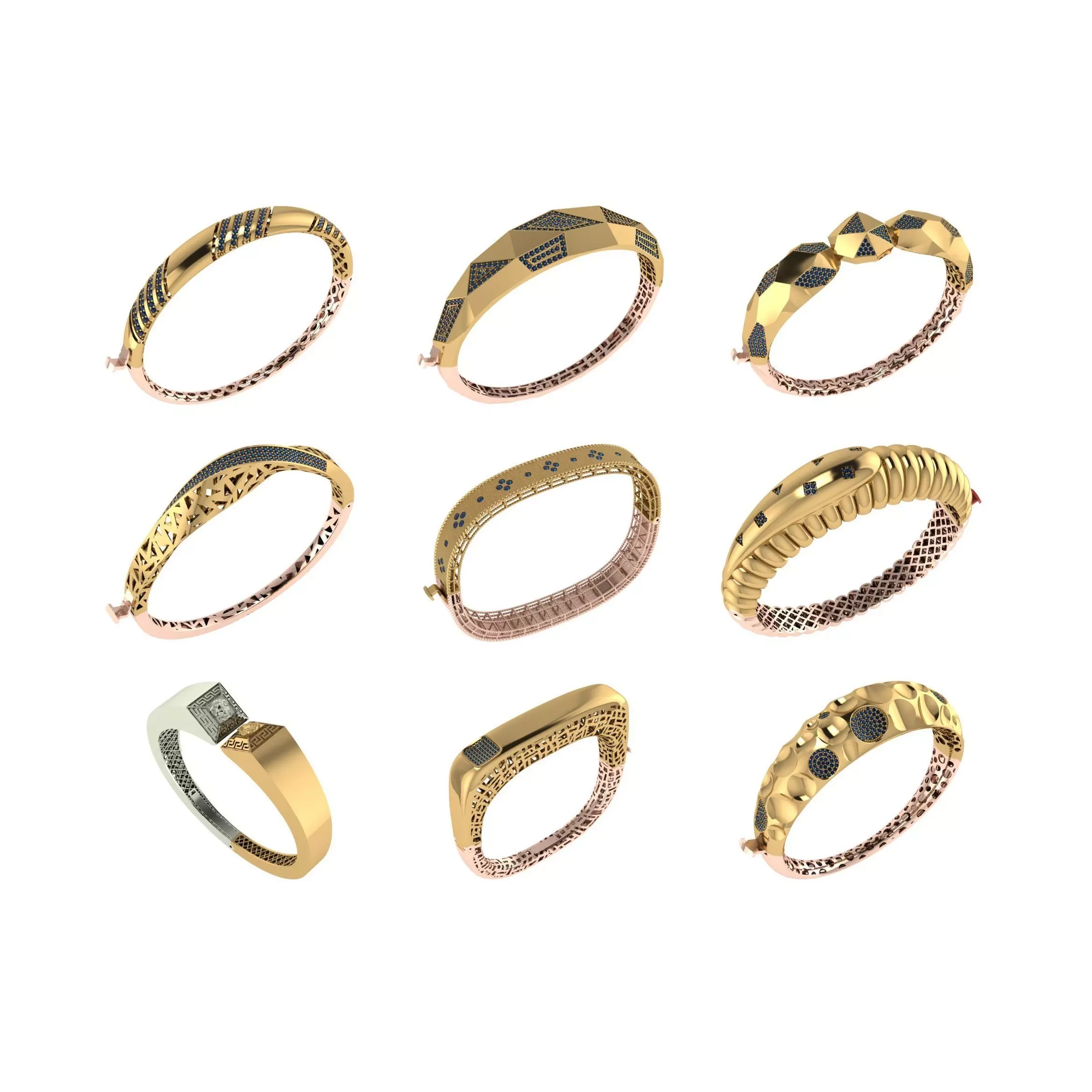 650 Women Bracelet Bangle bulk collection 3DM 3D print model