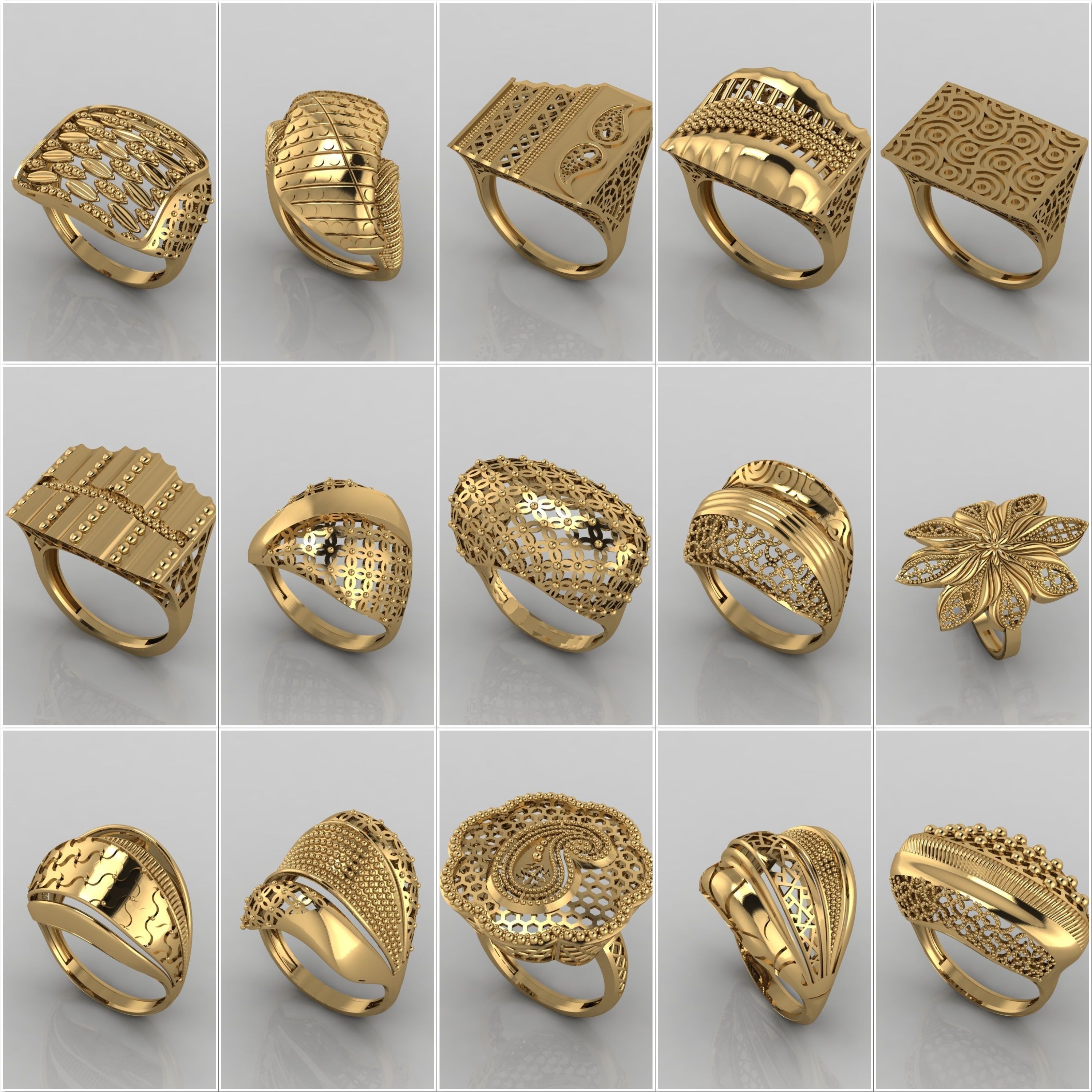 74 Files - Women Ring Womens Rings Plain Models STL 3D Model Pack 2