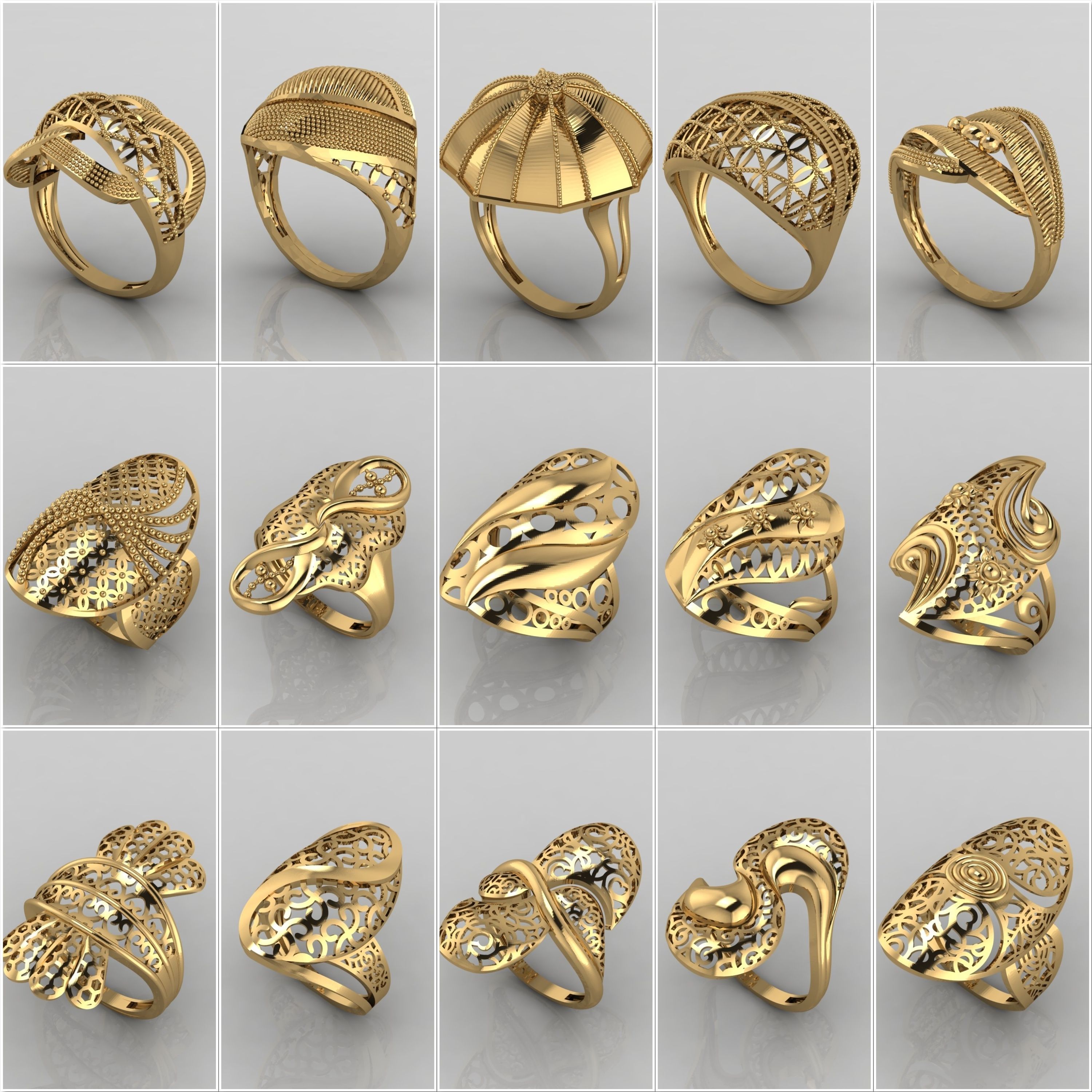 74 Files - Women Ring Womens Rings Plain Models STL 3D Model Pack 4