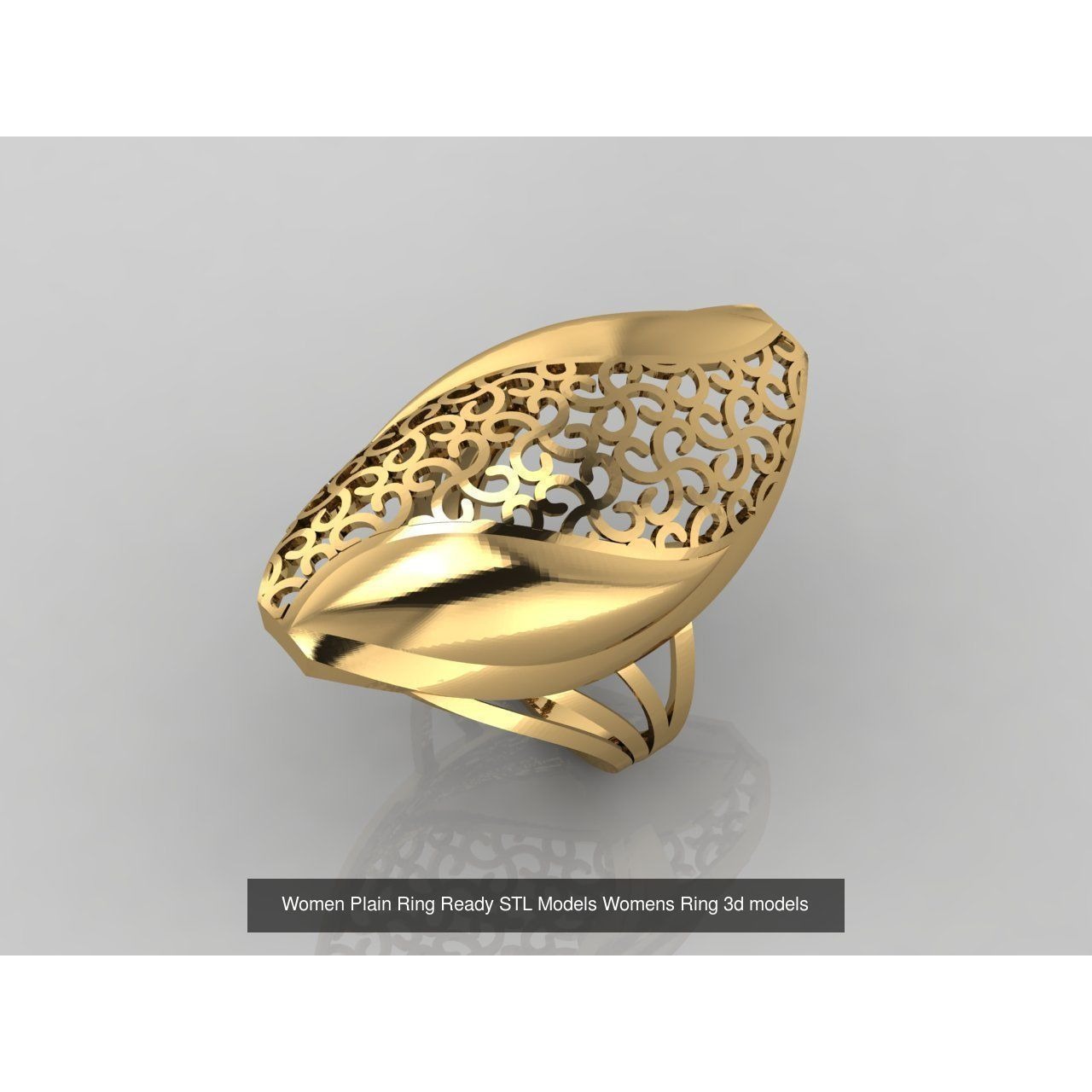74 Files - Women Ring Womens Rings Plain Models STL 3D Model Pack 10