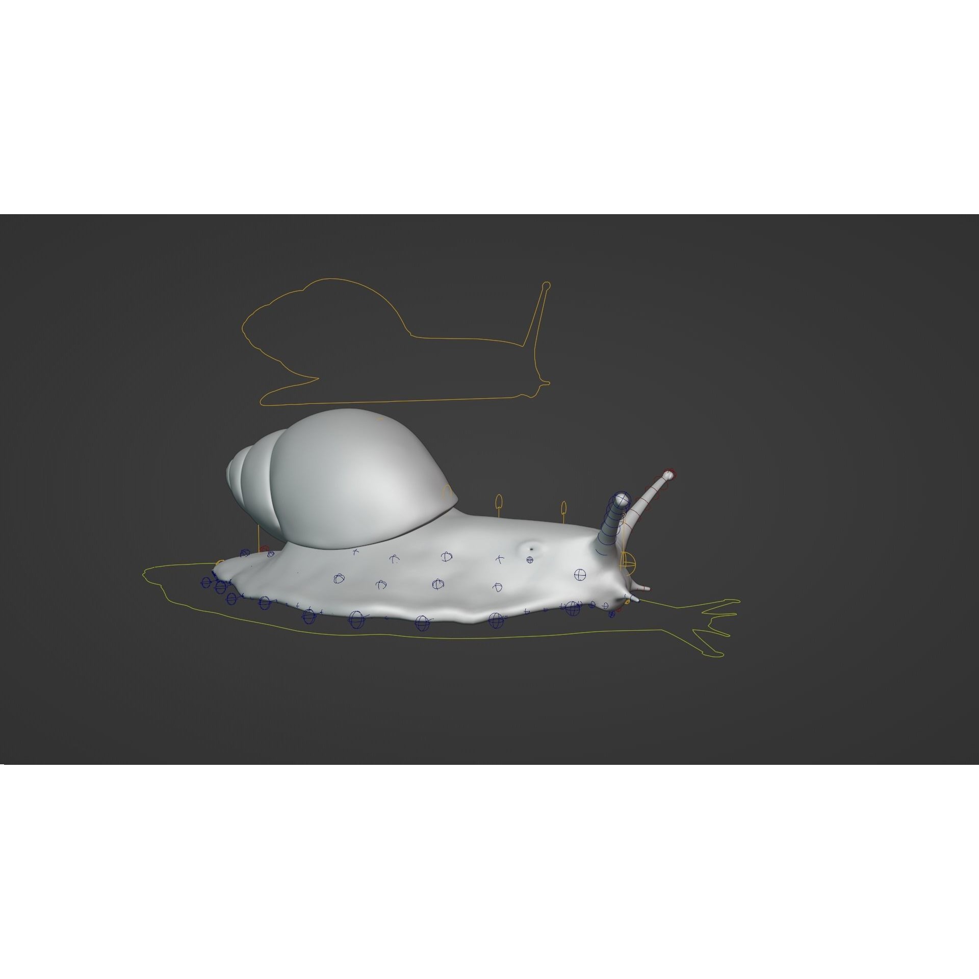 African Snail Animated VFX Grace 3D model 9