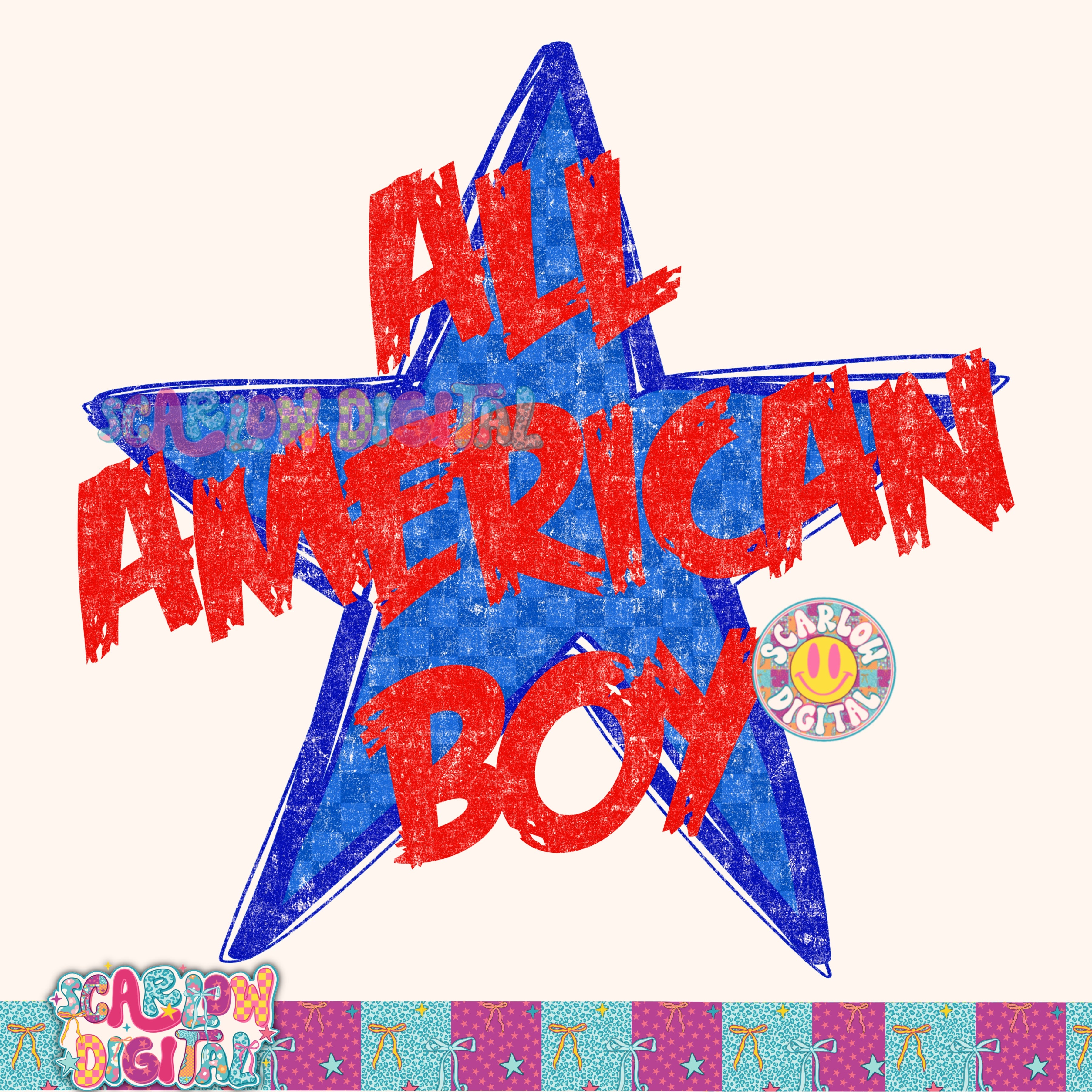 All American Boy PNG Digital Design 2