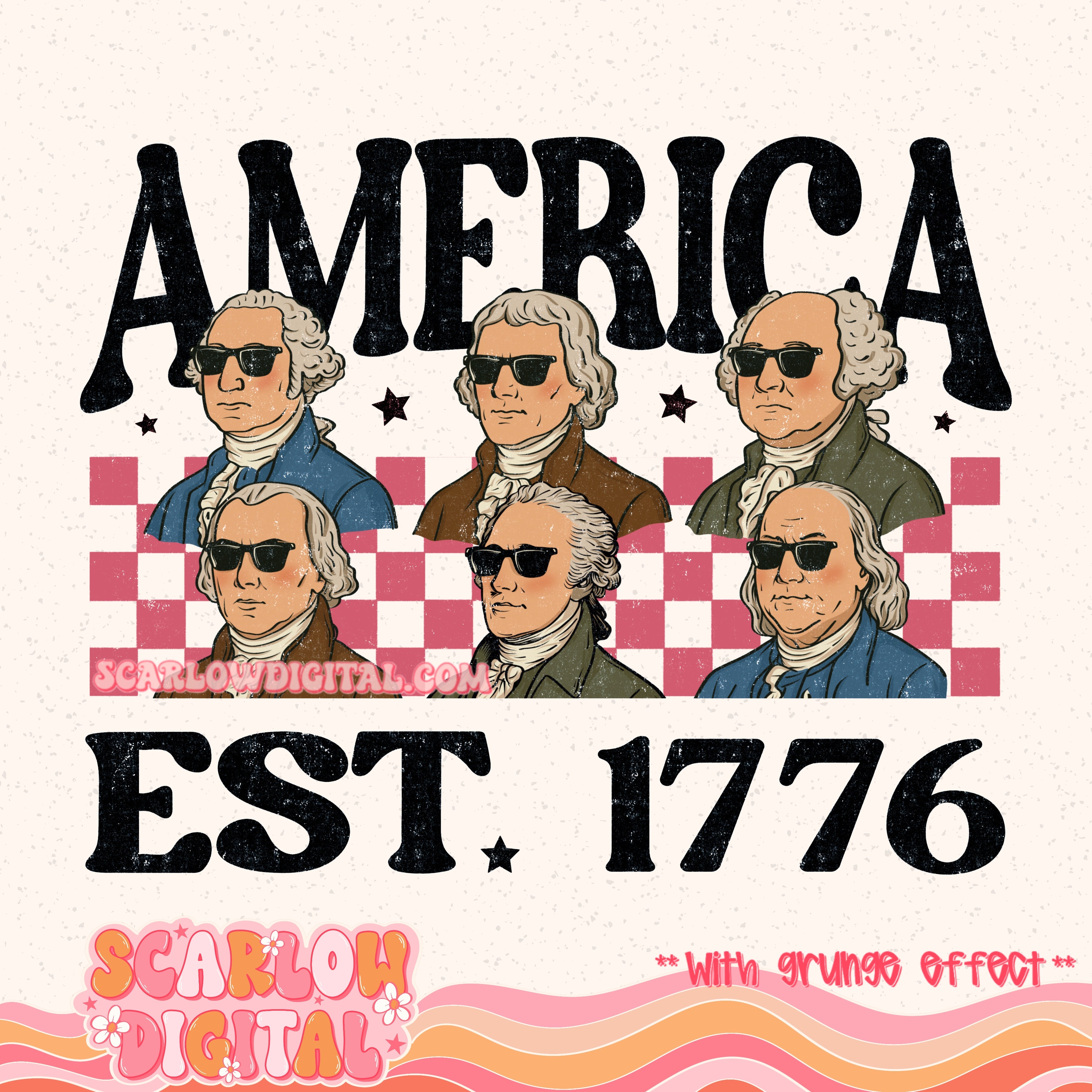 America 1776 PNG Digital Design 2