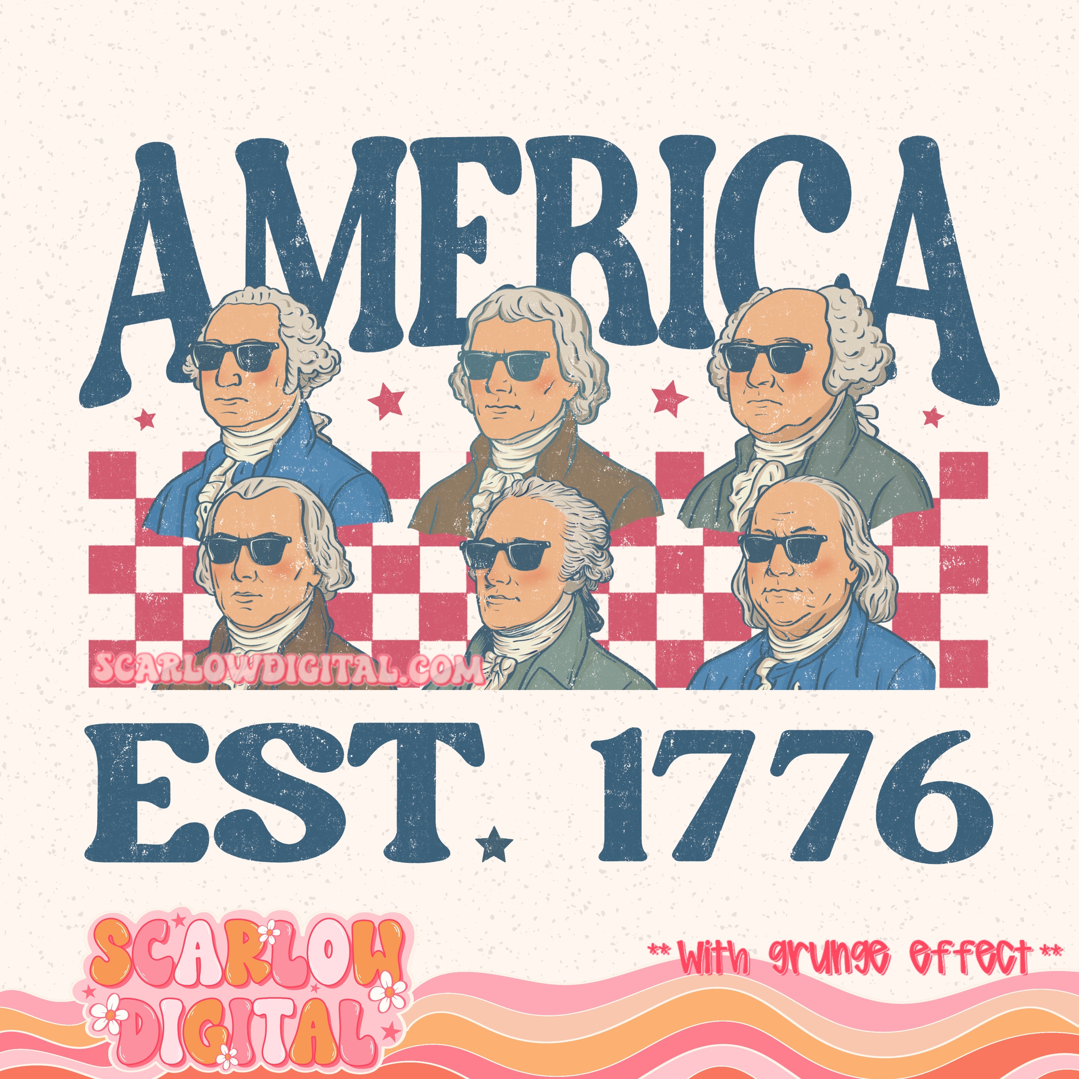 America 1776 PNG Digital Design 2