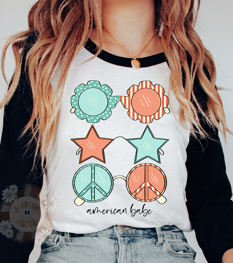 American Babe PNG-Fourth of July Sublimation Digital Design Download-july 4th png, independence day png, stars and stripes png, summer png 2