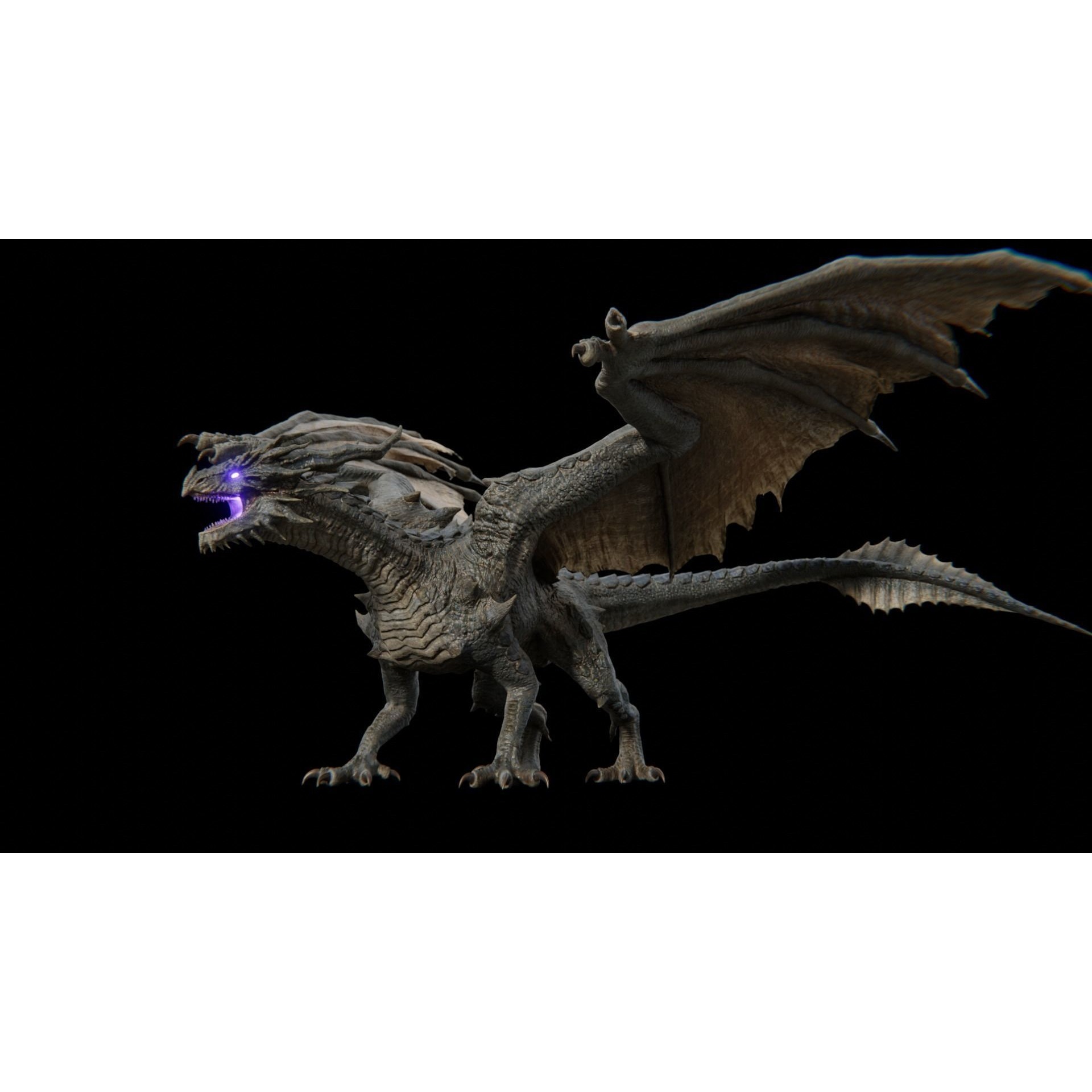 Ancient Dragon Low-poly 3D model 4
