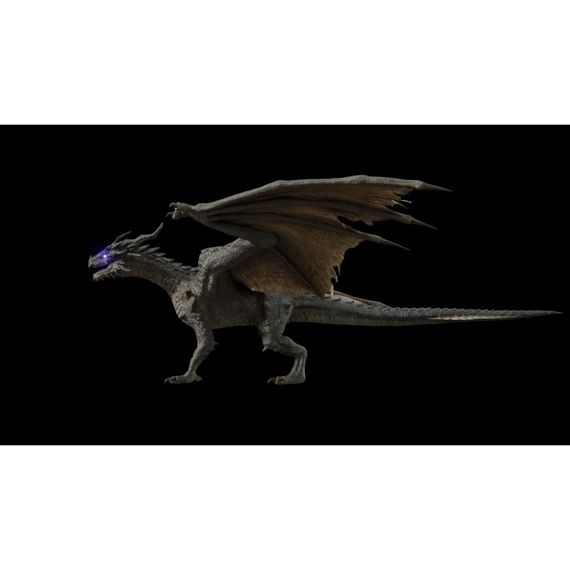 Ancient Dragon Low-poly 3D model 6