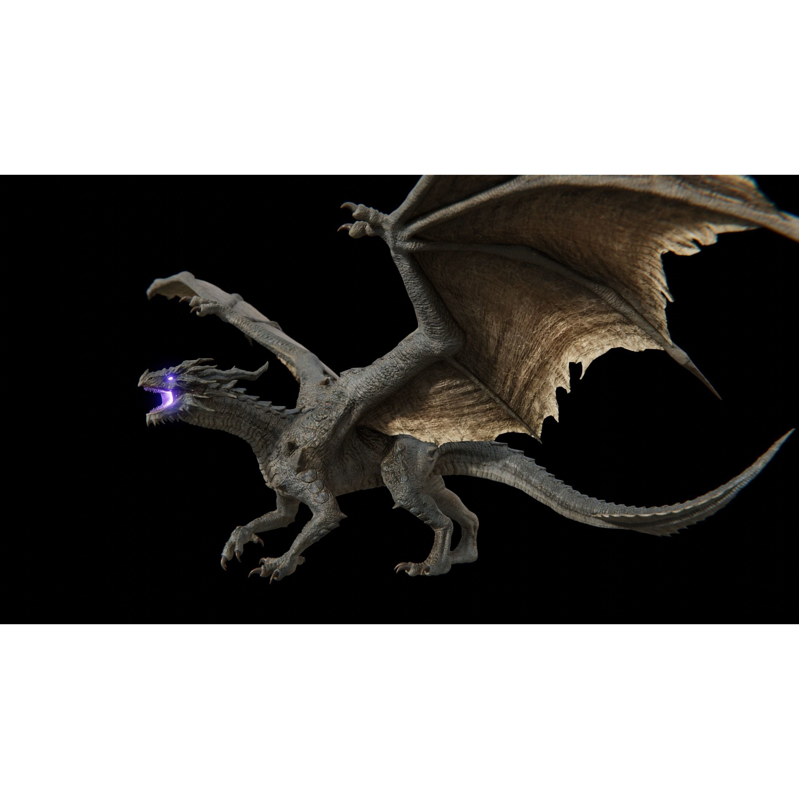 Ancient Dragon Low-poly 3D model 7