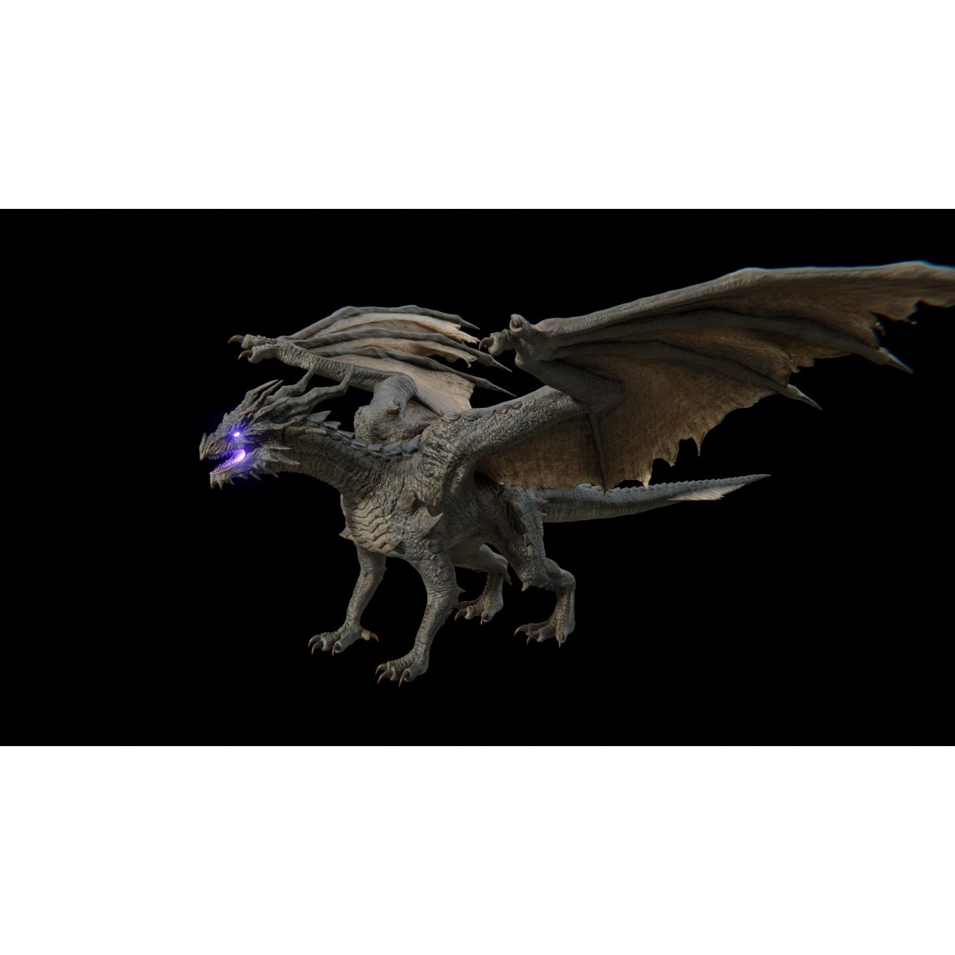 Ancient Dragon Low-poly 3D model 9