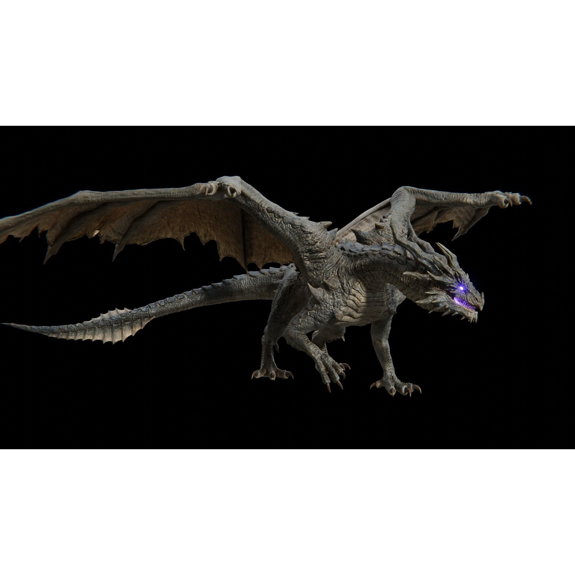 Ancient Dragon Low-poly 3D model 10