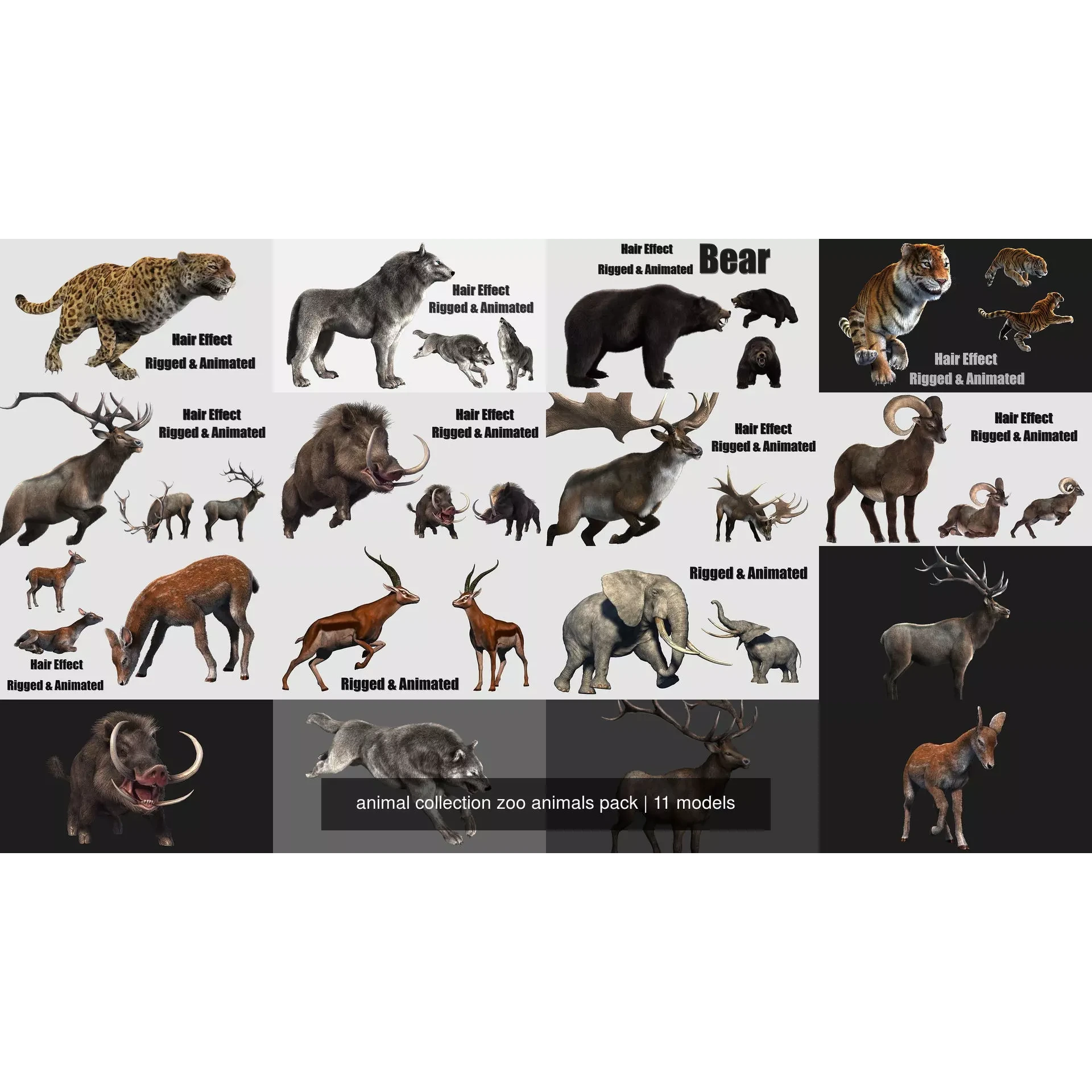 animal collection zoo animals pack
