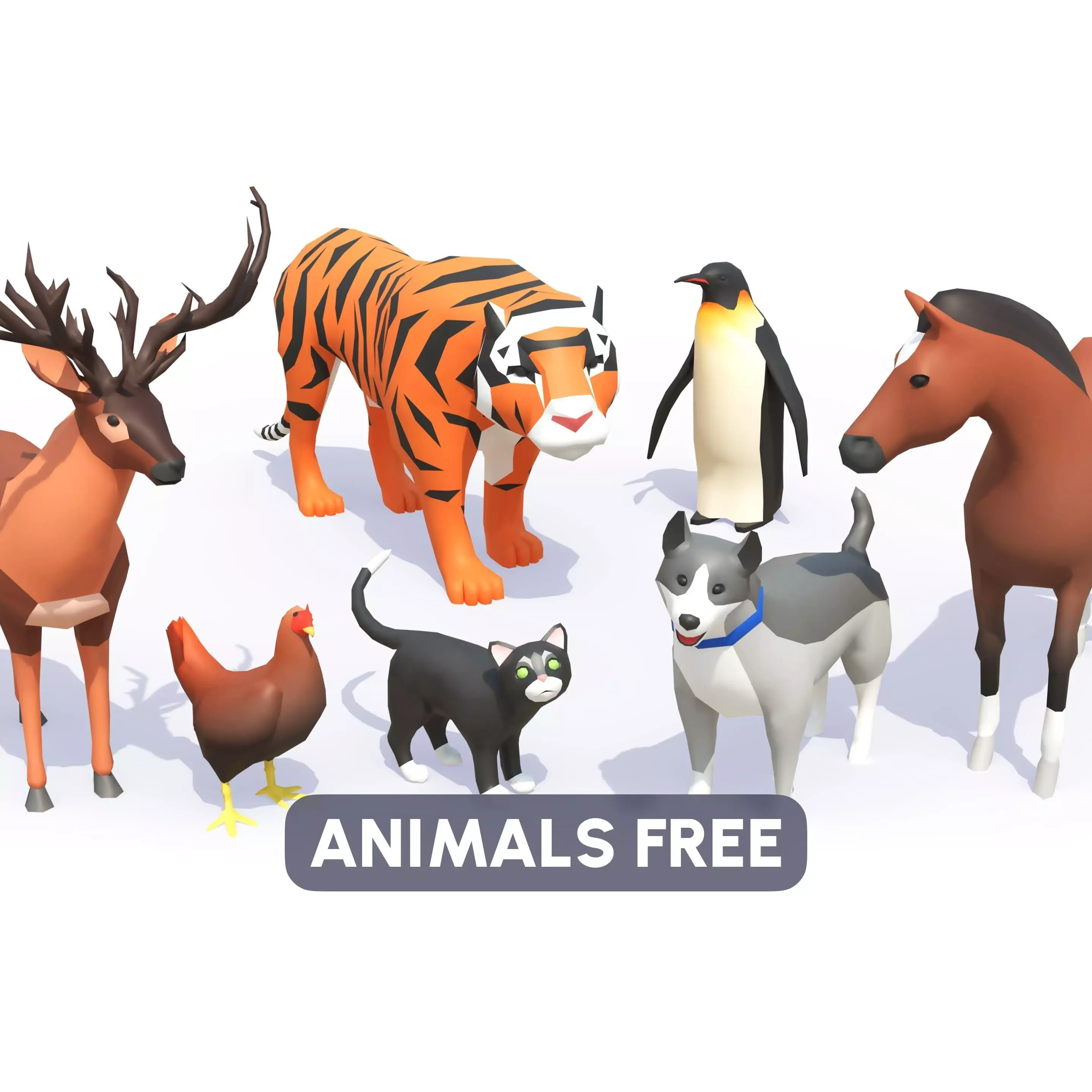 Animals FREE Free low-poly 3D model