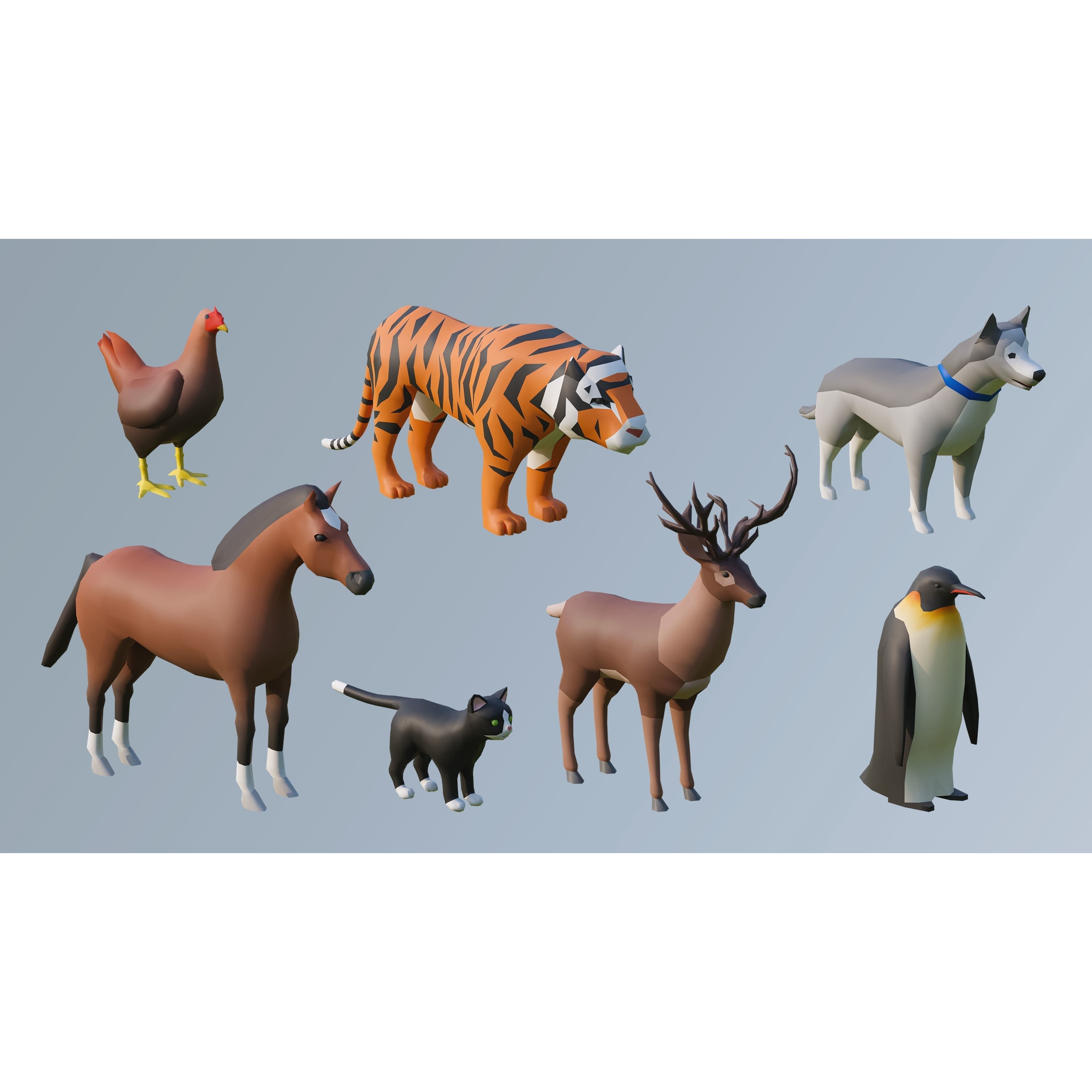Animals FREE Free low-poly 3D model 3