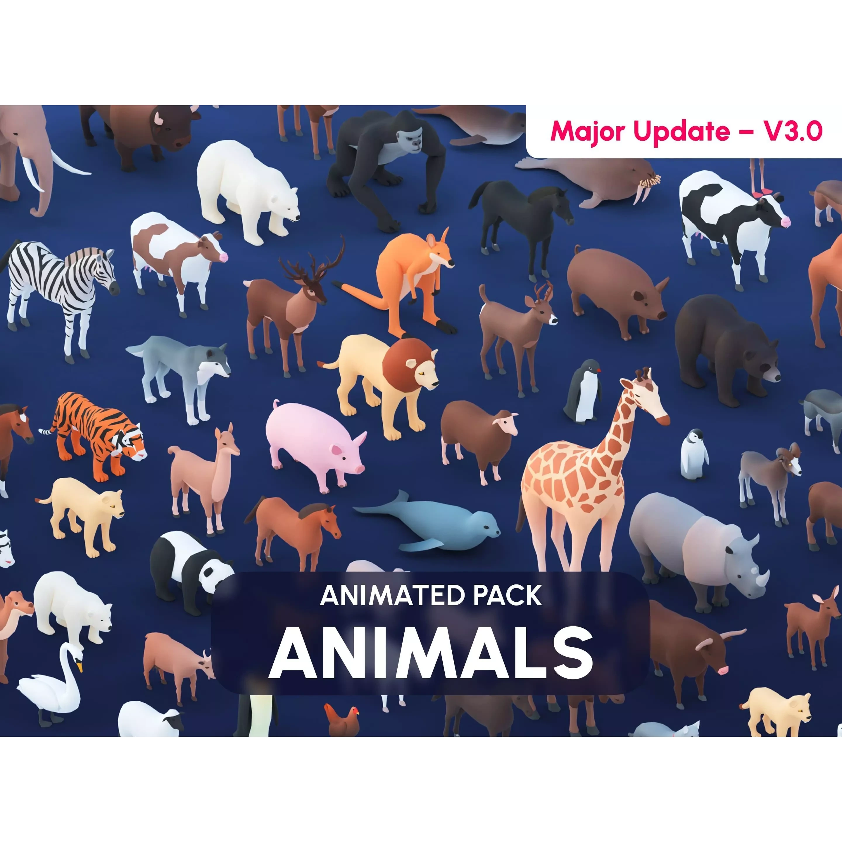 Animals Low-poly 3D model