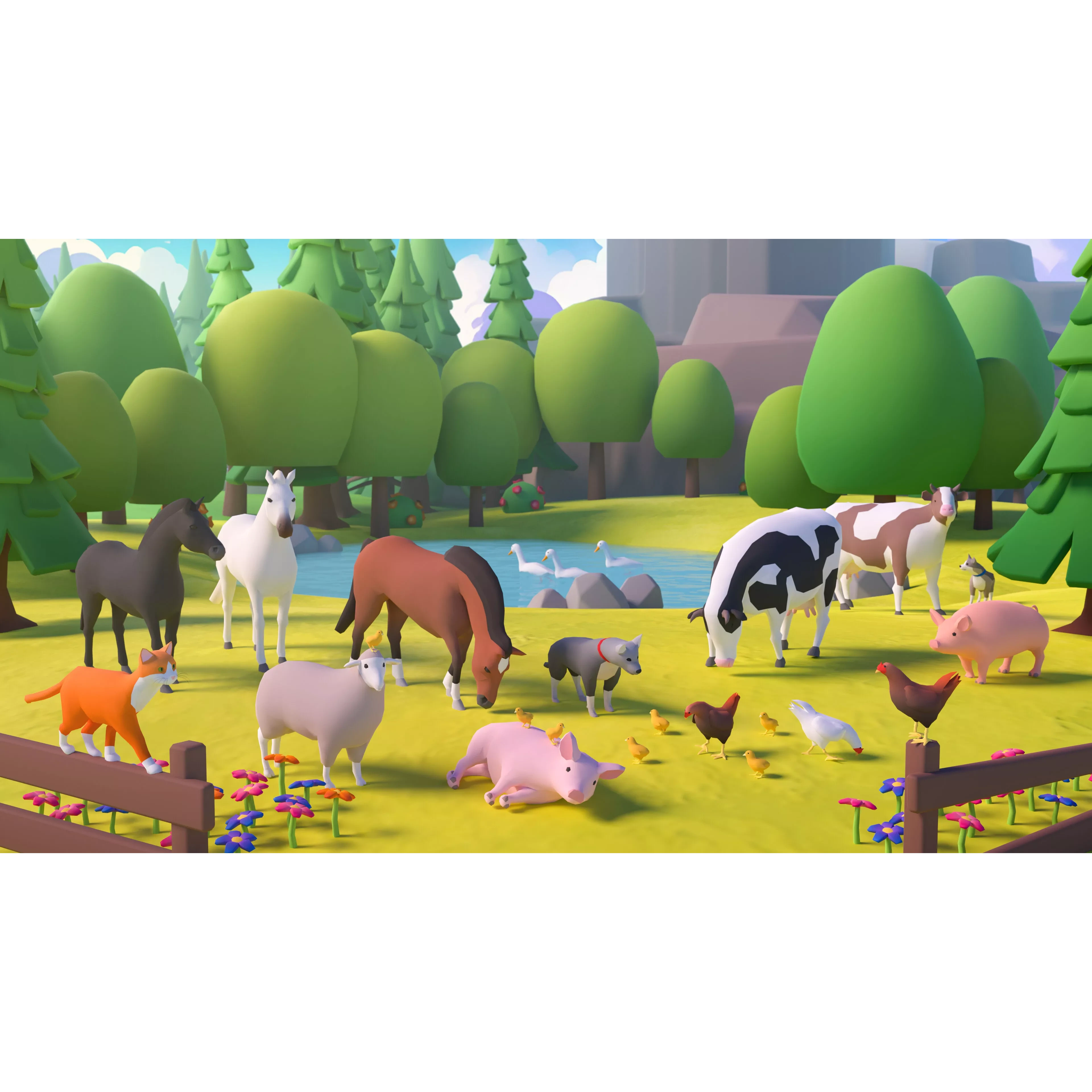 Animals Low-poly 3D model 3