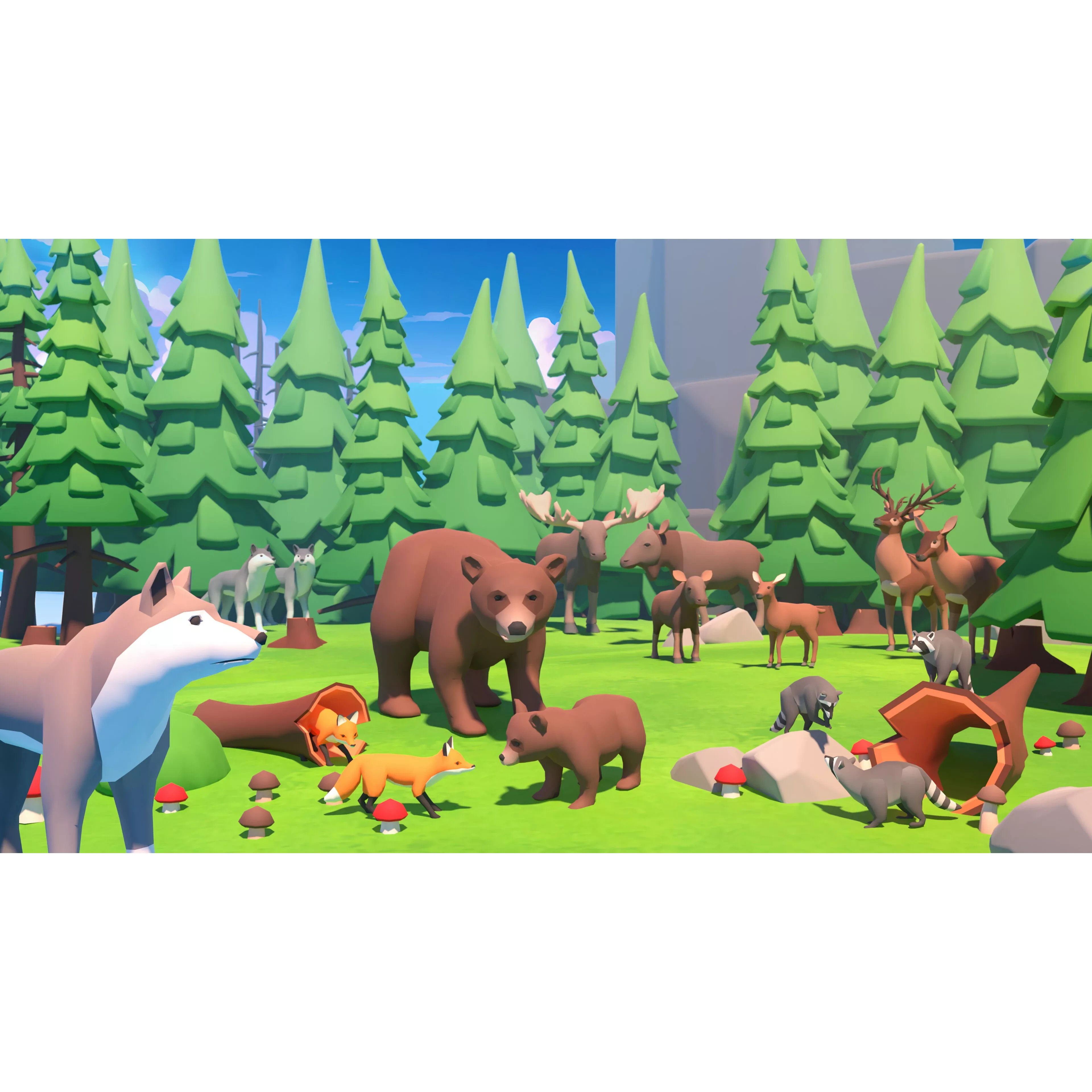 Animals Low-poly 3D model 4