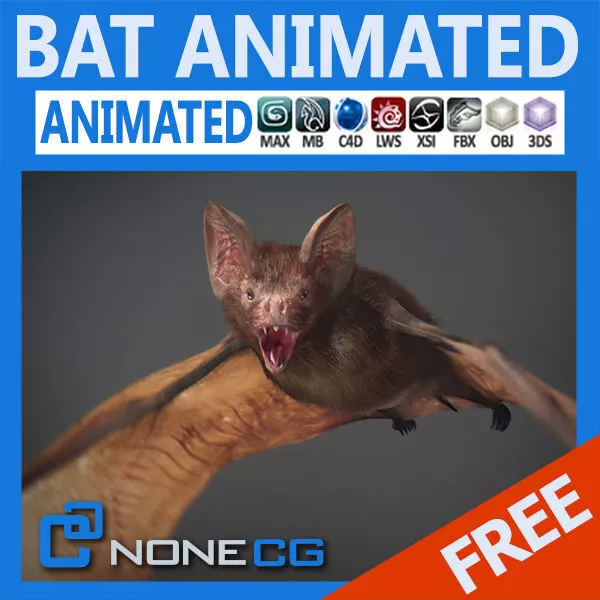 Animated Bat Free 3D model