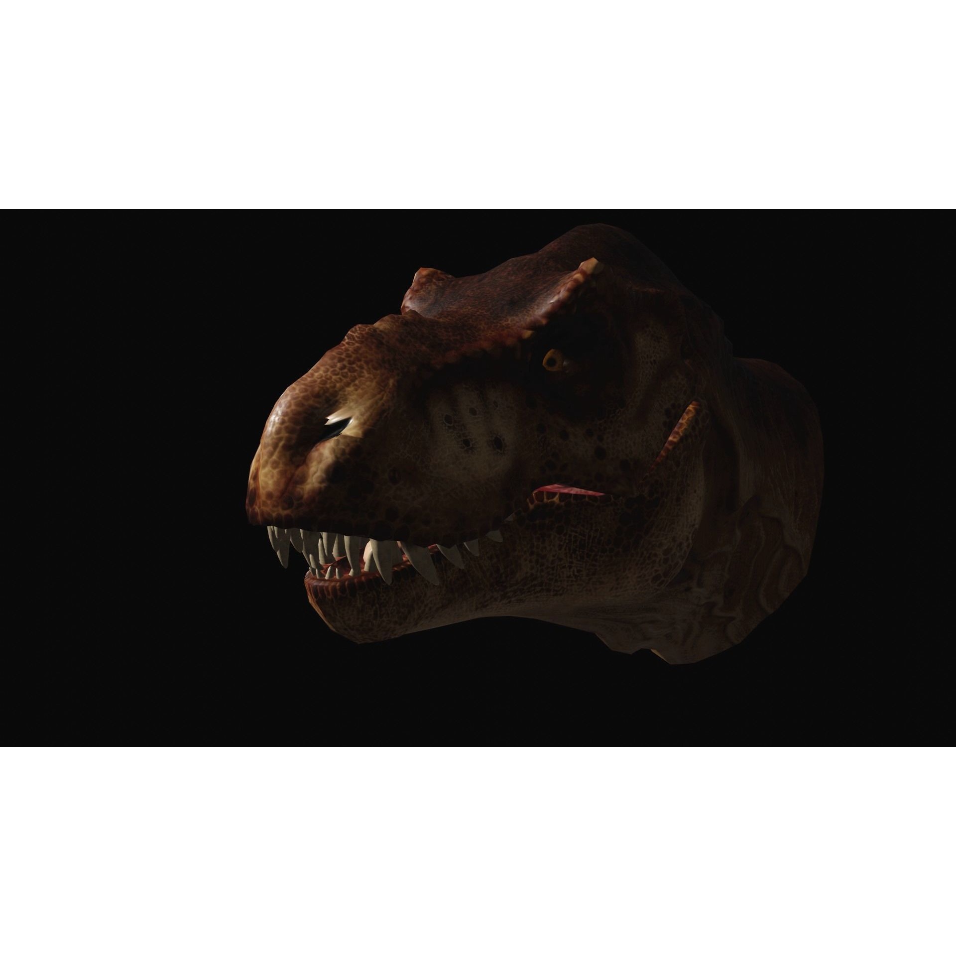 Animated dinasour head Free low-poly 3D model 3