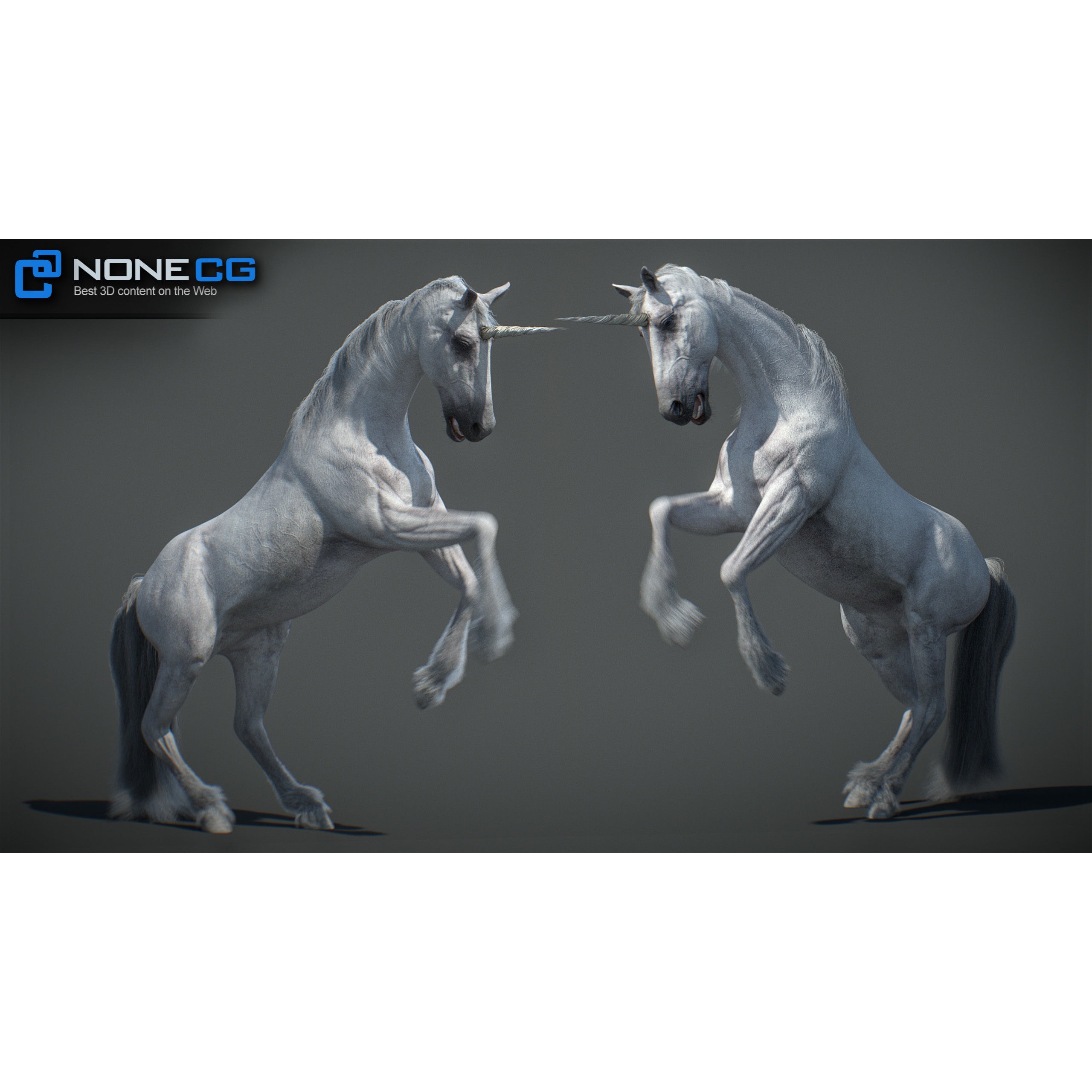 Animated Unicorn 3D model 2