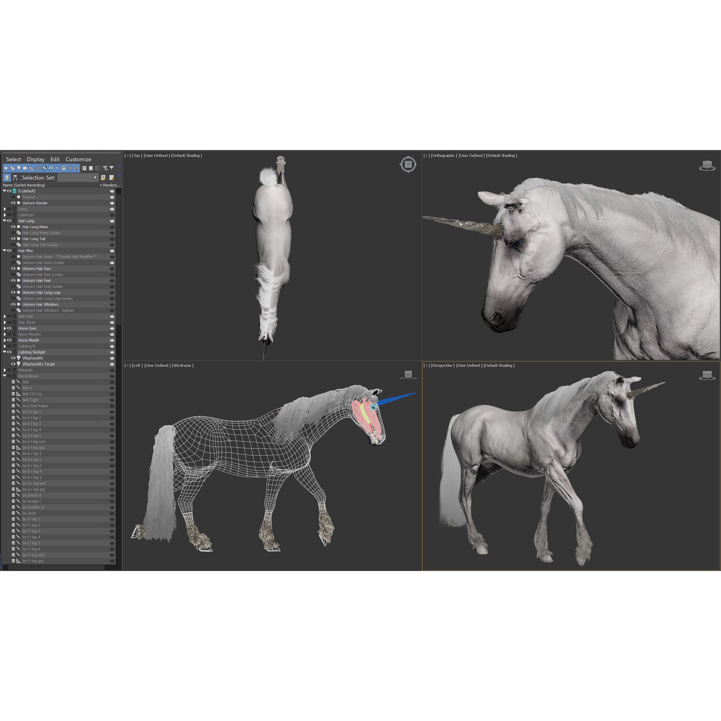 Animated Unicorn 3D model 4