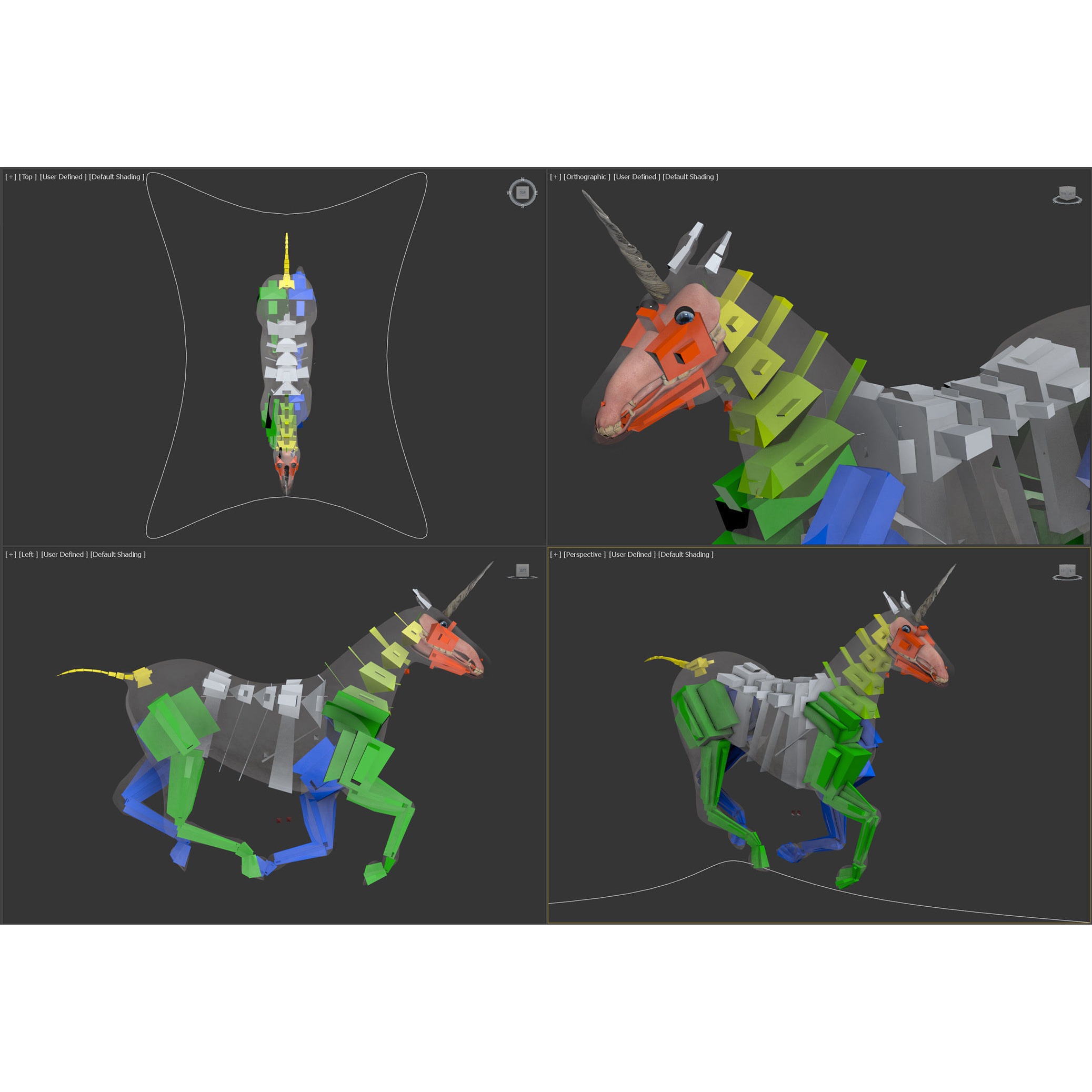 Animated Unicorn 3D model 5