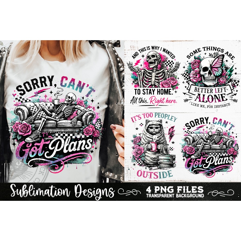 Antisocial Sarcastic PNG Funny Sublimation 4 Designs (10)