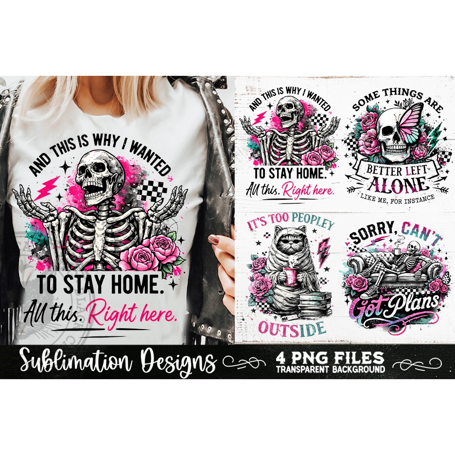 Antisocial Sarcastic PNG Funny Sublimation 4 Designs (10) 2