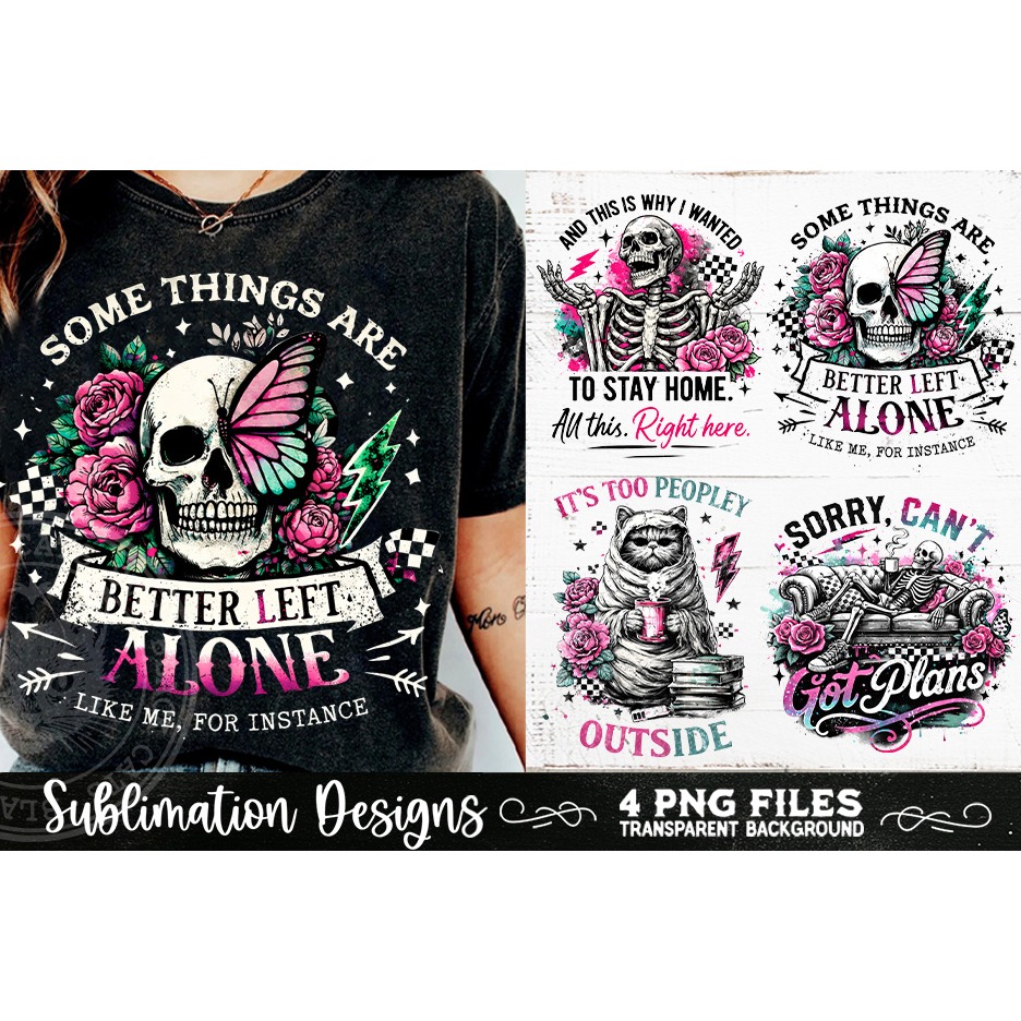Antisocial Sarcastic PNG Funny Sublimation 4 Designs (10) 5