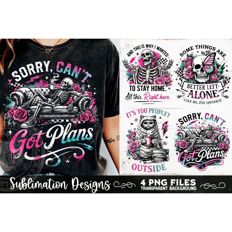 Antisocial Sarcastic PNG Funny Sublimation 4 Designs (10) 6