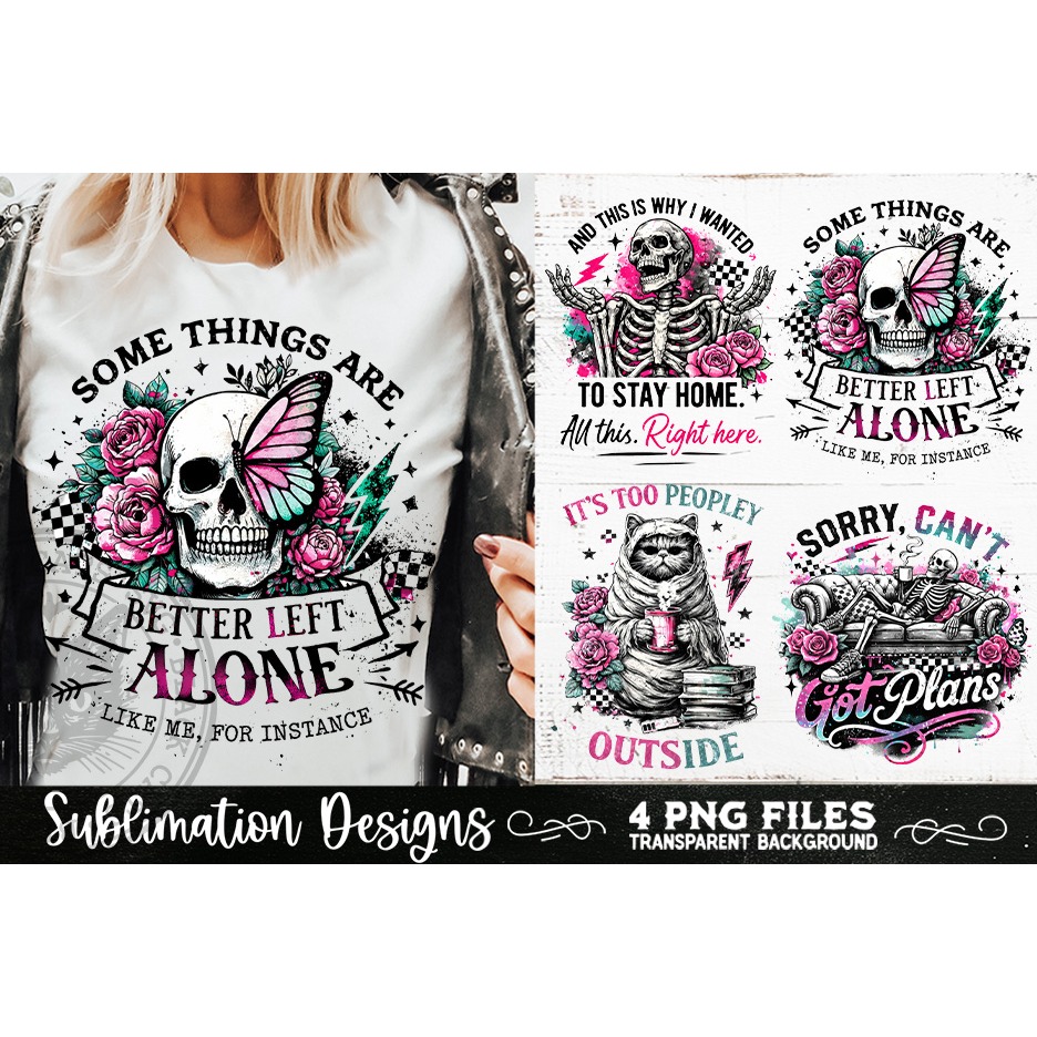Antisocial Sarcastic PNG Funny Sublimation 4 Designs (10) 8