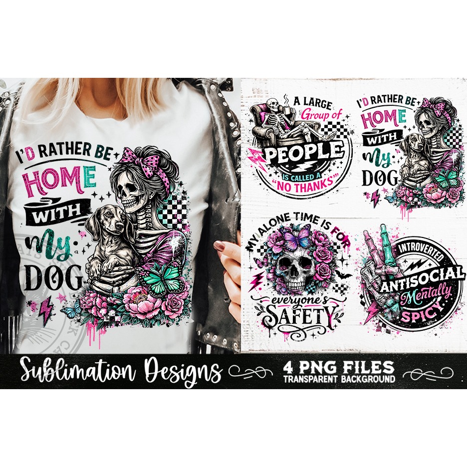 Antisocial Sarcastic PNG Funny Sublimation 4 Designs (11)