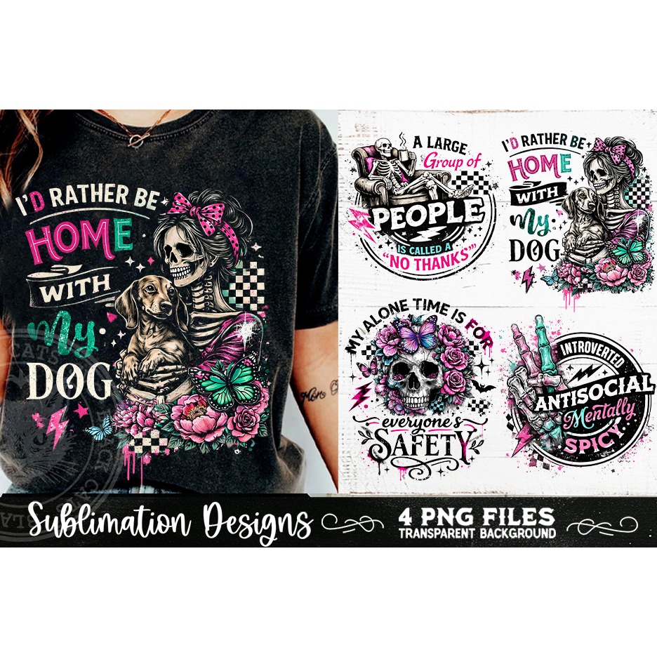 Antisocial Sarcastic PNG Funny Sublimation 4 Designs (11) 5