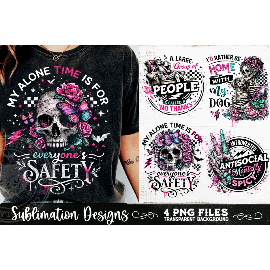 Antisocial Sarcastic PNG Funny Sublimation 4 Designs (11) 6