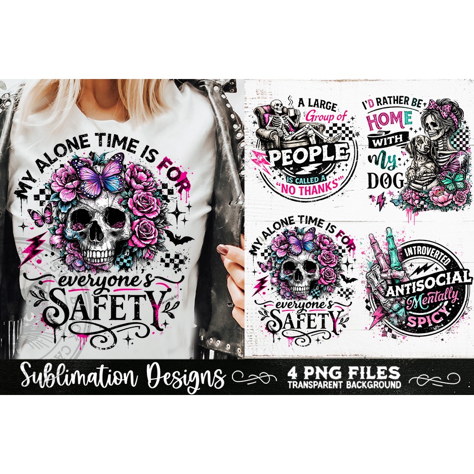 Antisocial Sarcastic PNG Funny Sublimation 4 Designs (11) 8