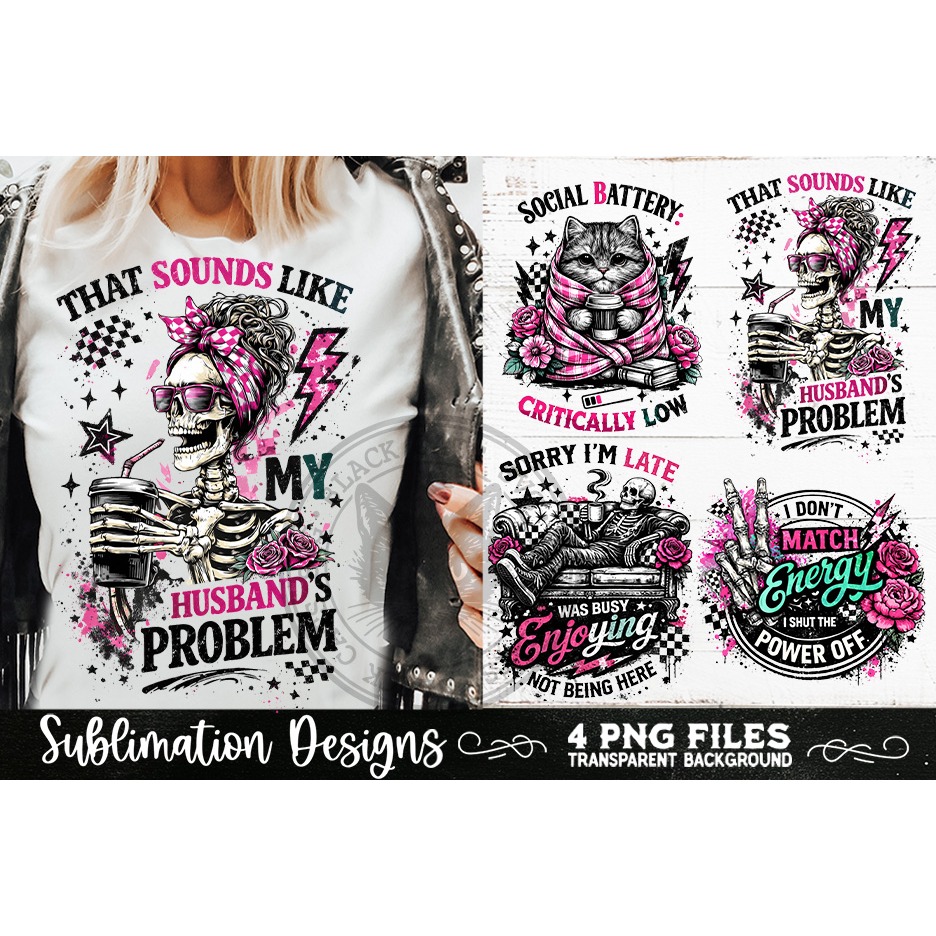 Antisocial Sarcastic PNG Funny Sublimation 4 Designs (12) 6