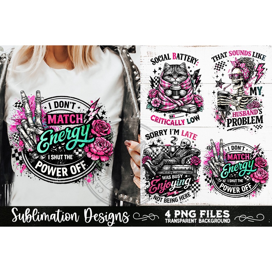 Antisocial Sarcastic PNG Funny Sublimation 4 Designs (12) 7