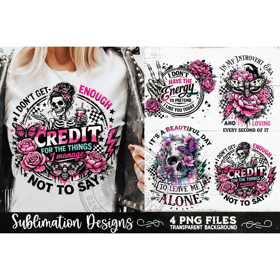 Antisocial Sarcastic PNG Funny Sublimation 4 Designs (13) 2