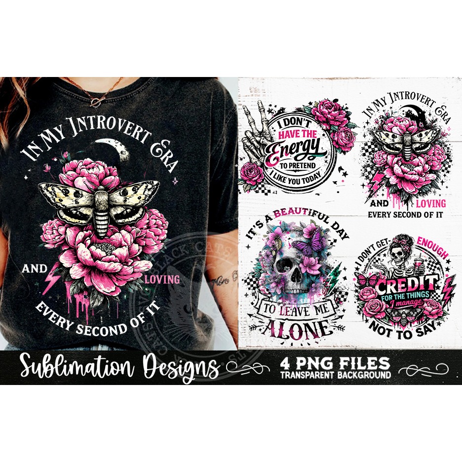 Antisocial Sarcastic PNG Funny Sublimation 4 Designs (13) 6