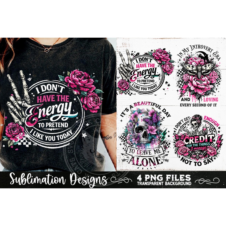 Antisocial Sarcastic PNG Funny Sublimation 4 Designs (13) 7