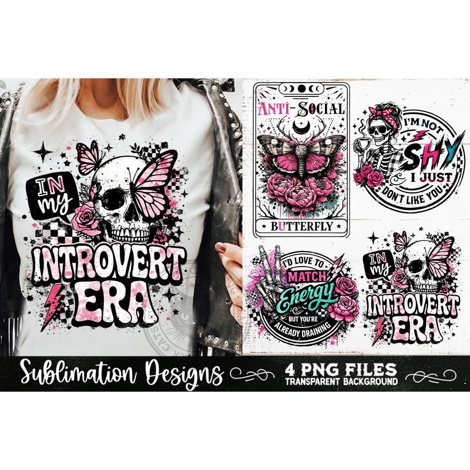 Antisocial Sarcastic PNG Funny Sublimation 4 Designs (14) 4