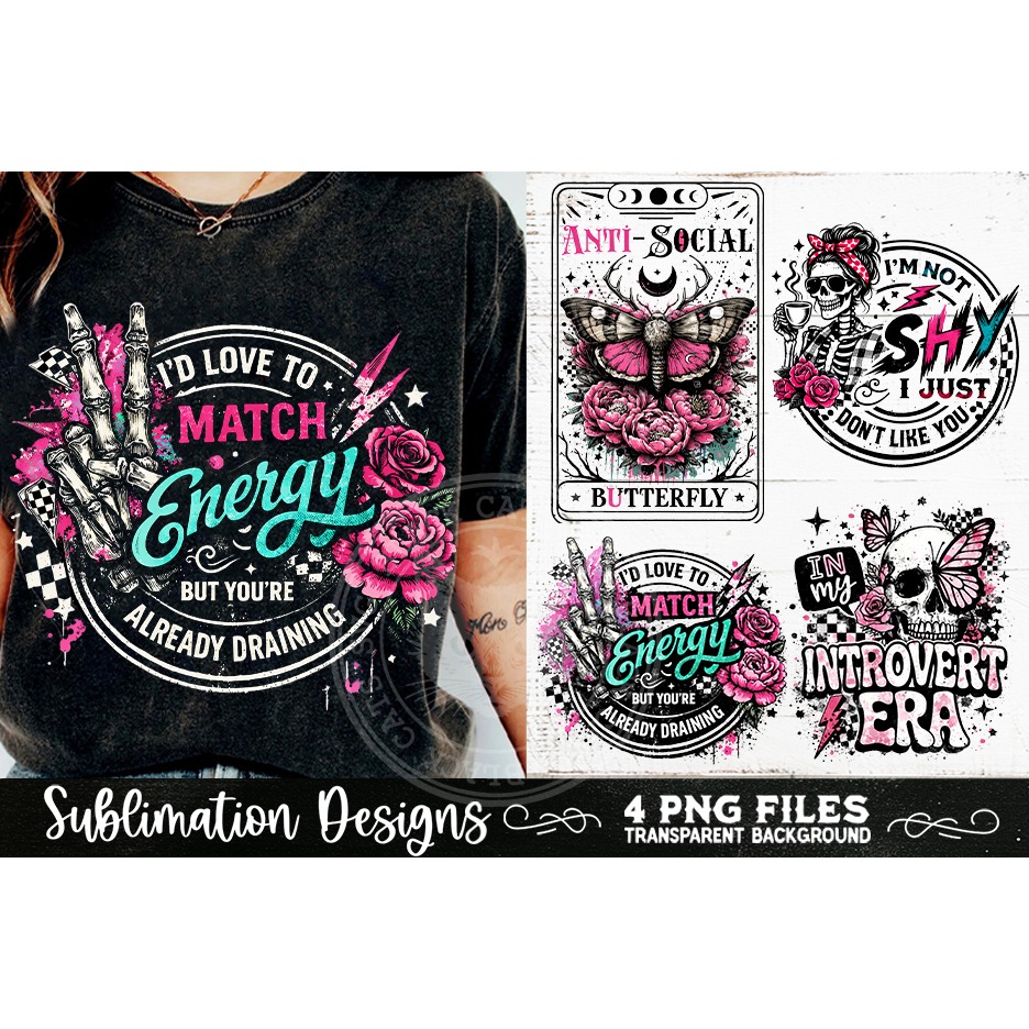Antisocial Sarcastic PNG Funny Sublimation 4 Designs (14) 6
