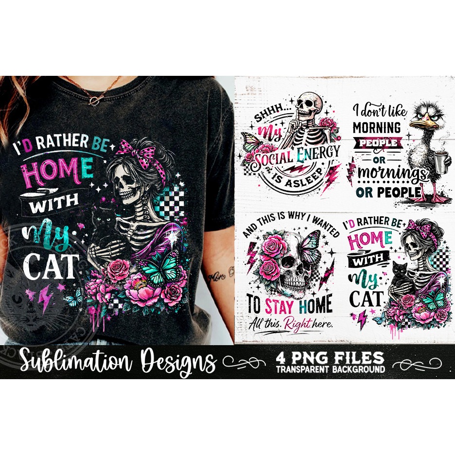 Antisocial Sarcastic PNG Funny Sublimation 4 Designs (3) 3