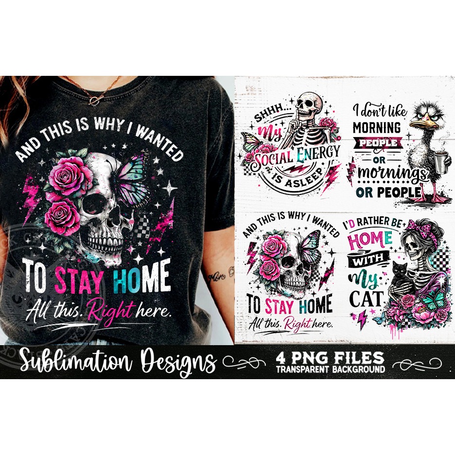 Antisocial Sarcastic PNG Funny Sublimation 4 Designs (3) 5