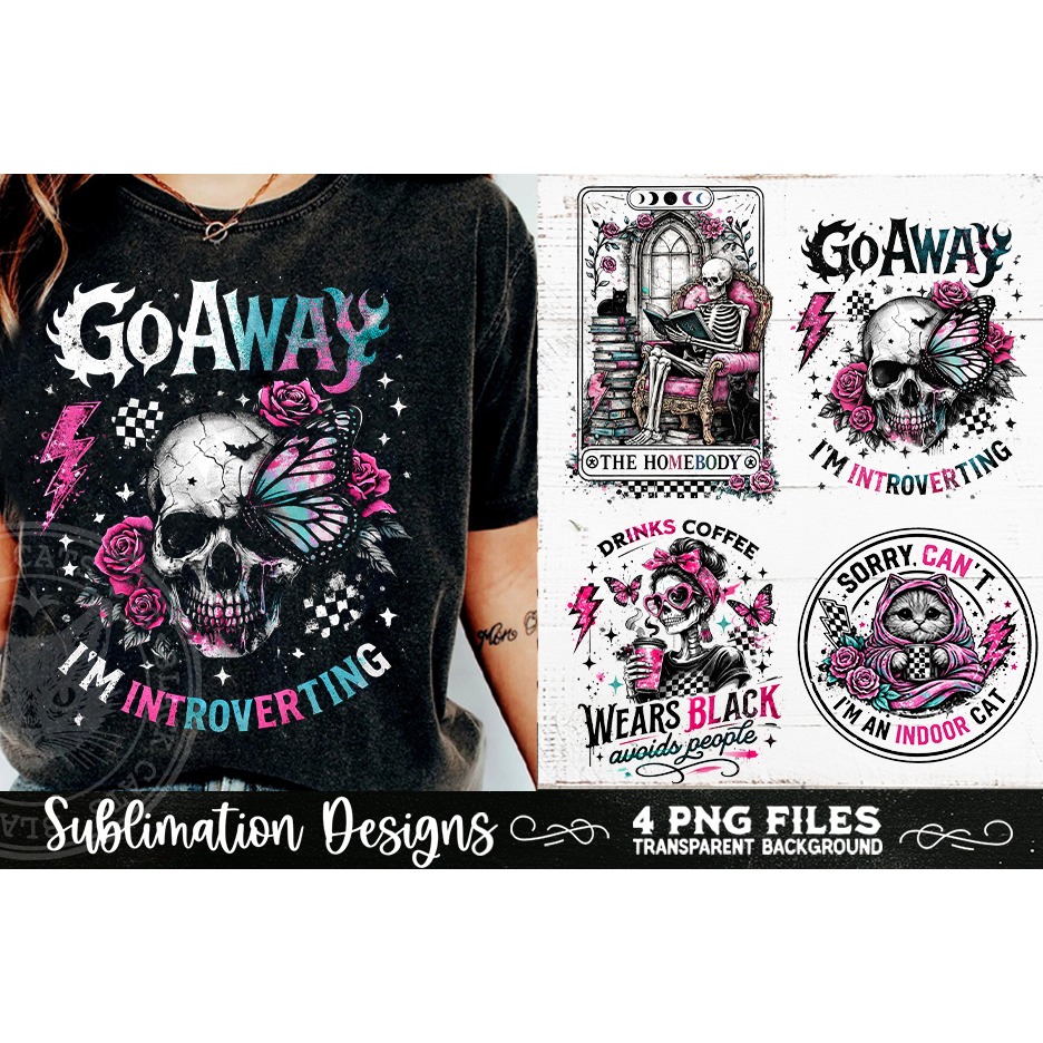Antisocial Sarcastic PNG Funny Sublimation 4 Designs (8)