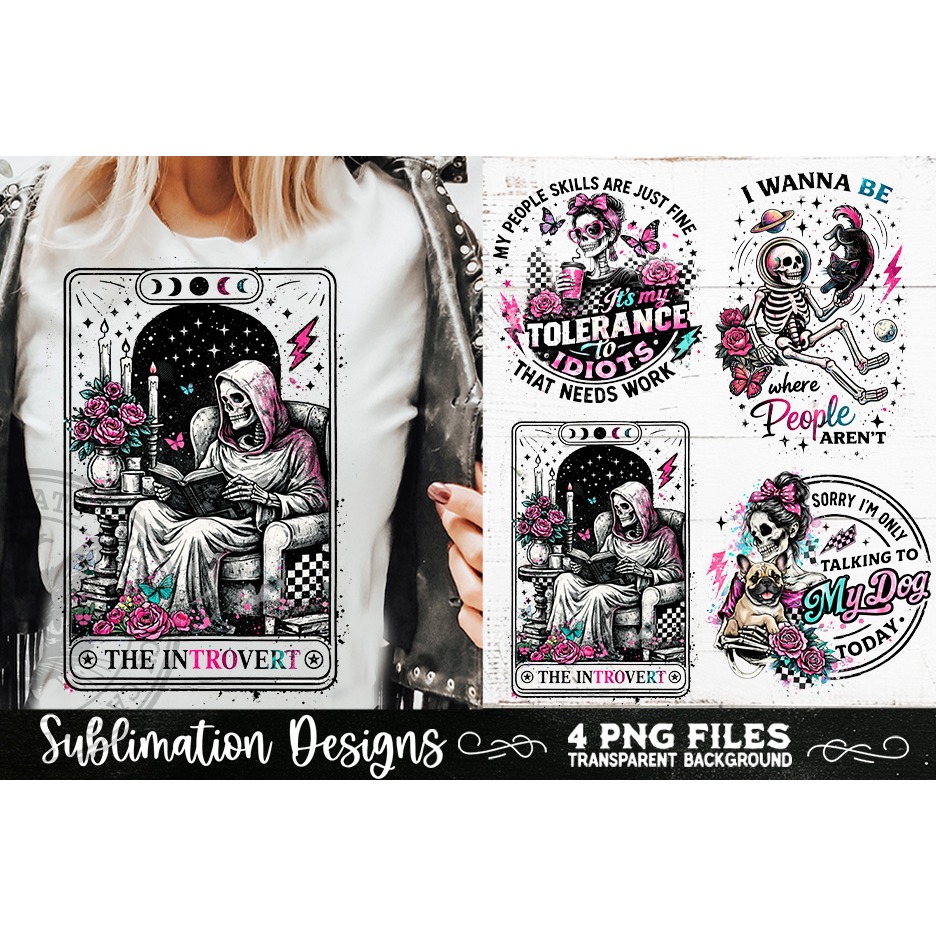 Antisocial Sarcastic PNG Funny Sublimation 4 Designs 9