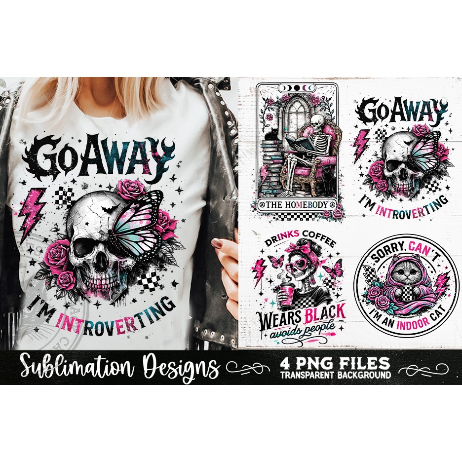 Antisocial Sarcastic PNG Funny Sublimation 4 Designs (8) 3